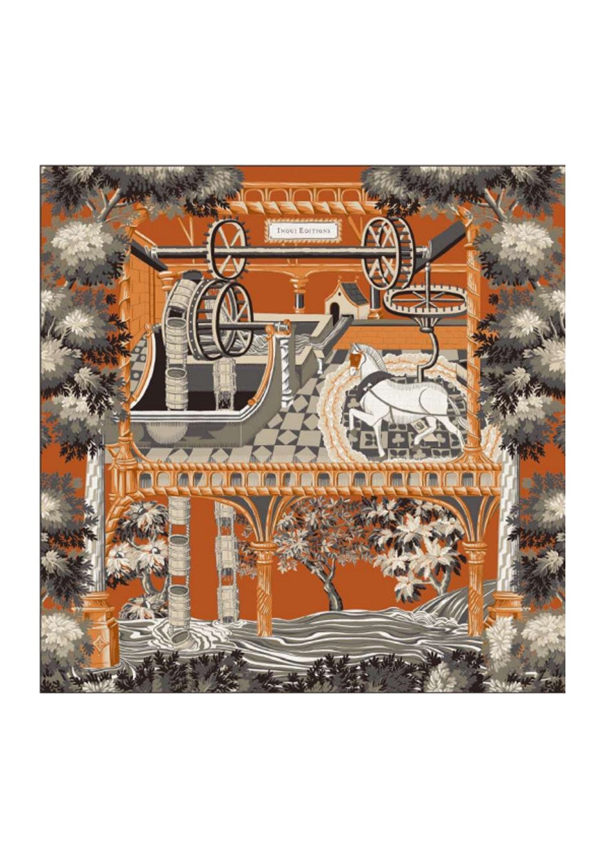 Tuch aus Wolle in Orange - Manufacture Damen Accessoires Tücher & Schals Inoui E.