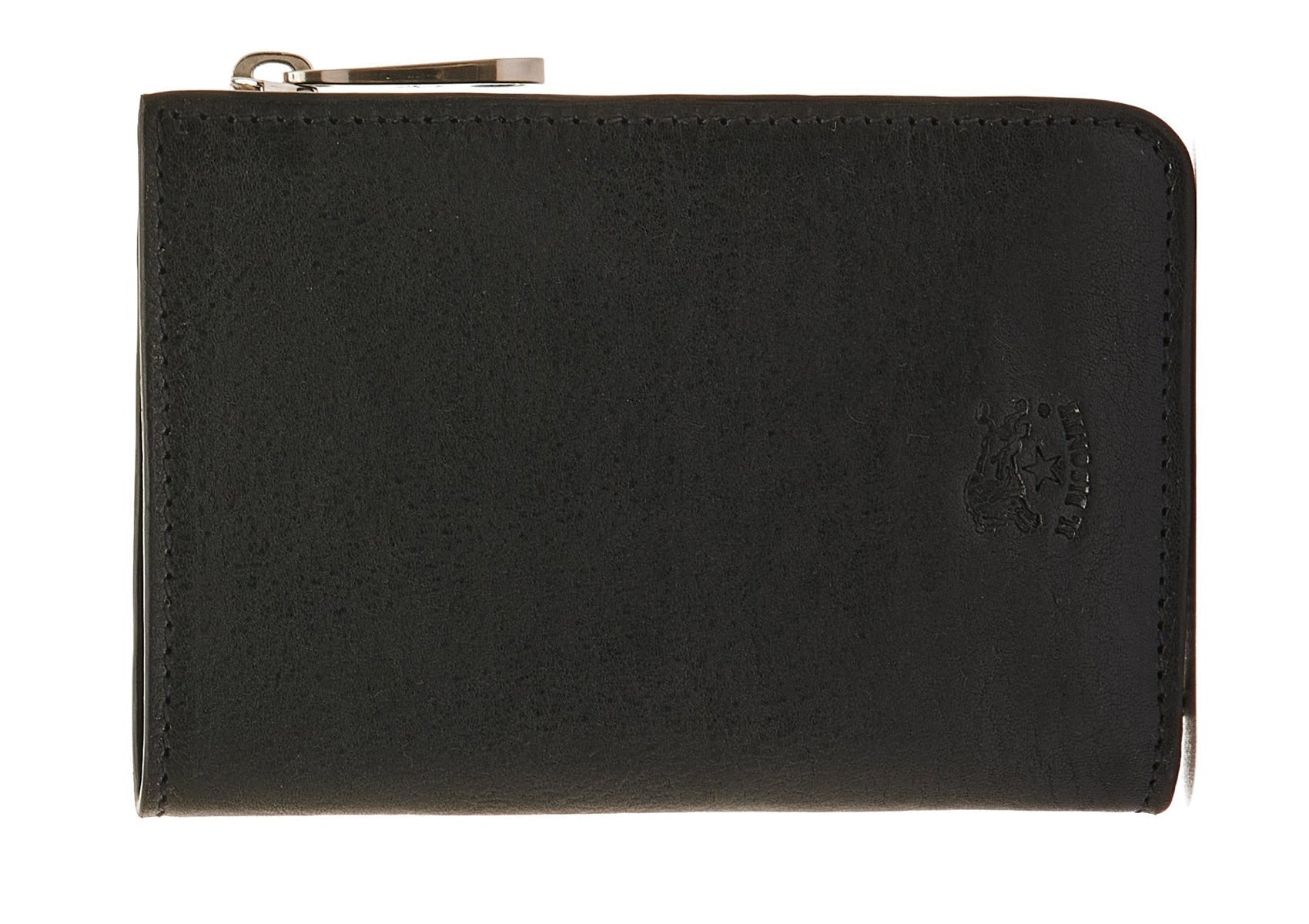 Unterteilte Brieftasche aus Leder in Schwarz - Duccio bi fold Brieftaschen Il Bisonte