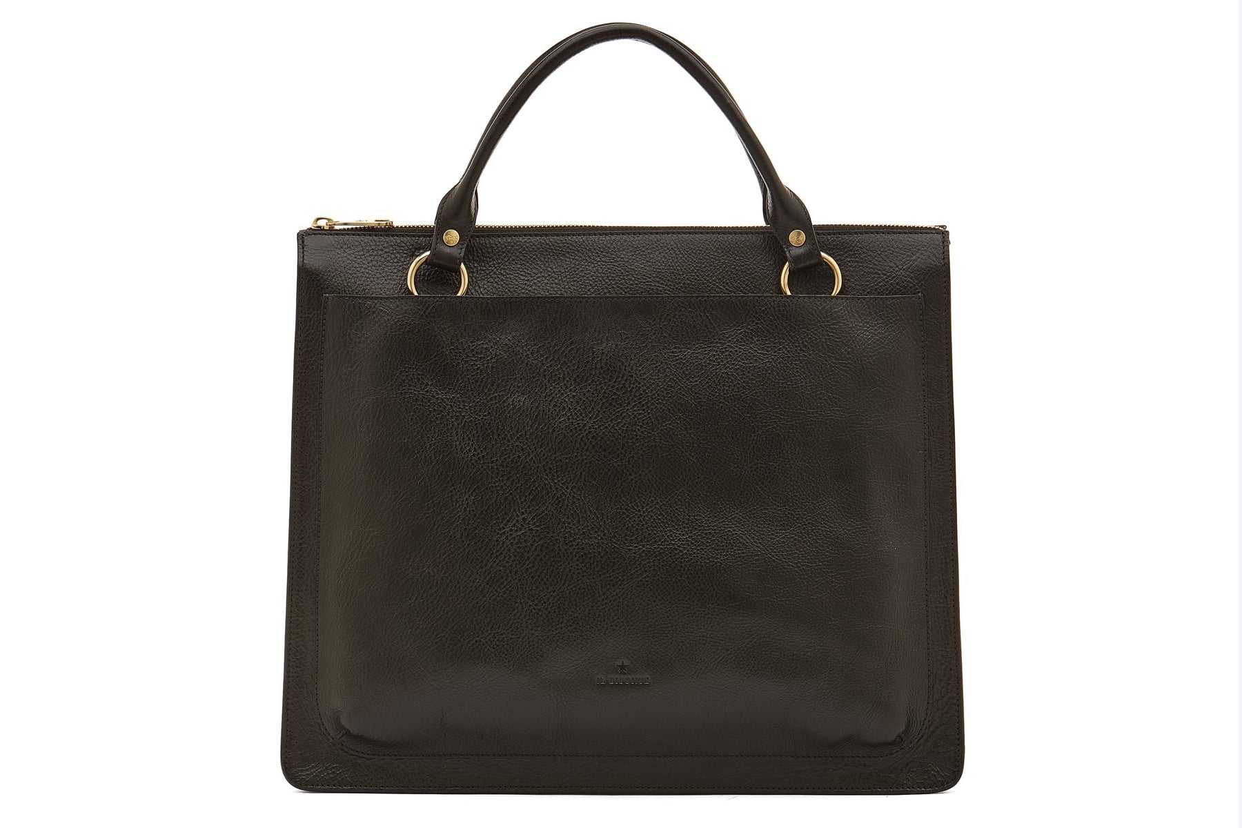 Vielseitige edle Arbeitstasche mit Tragegriff aus Leder in Schwarz - Manhattan Taschen Crossbody & Schultertasche Il Bisonte