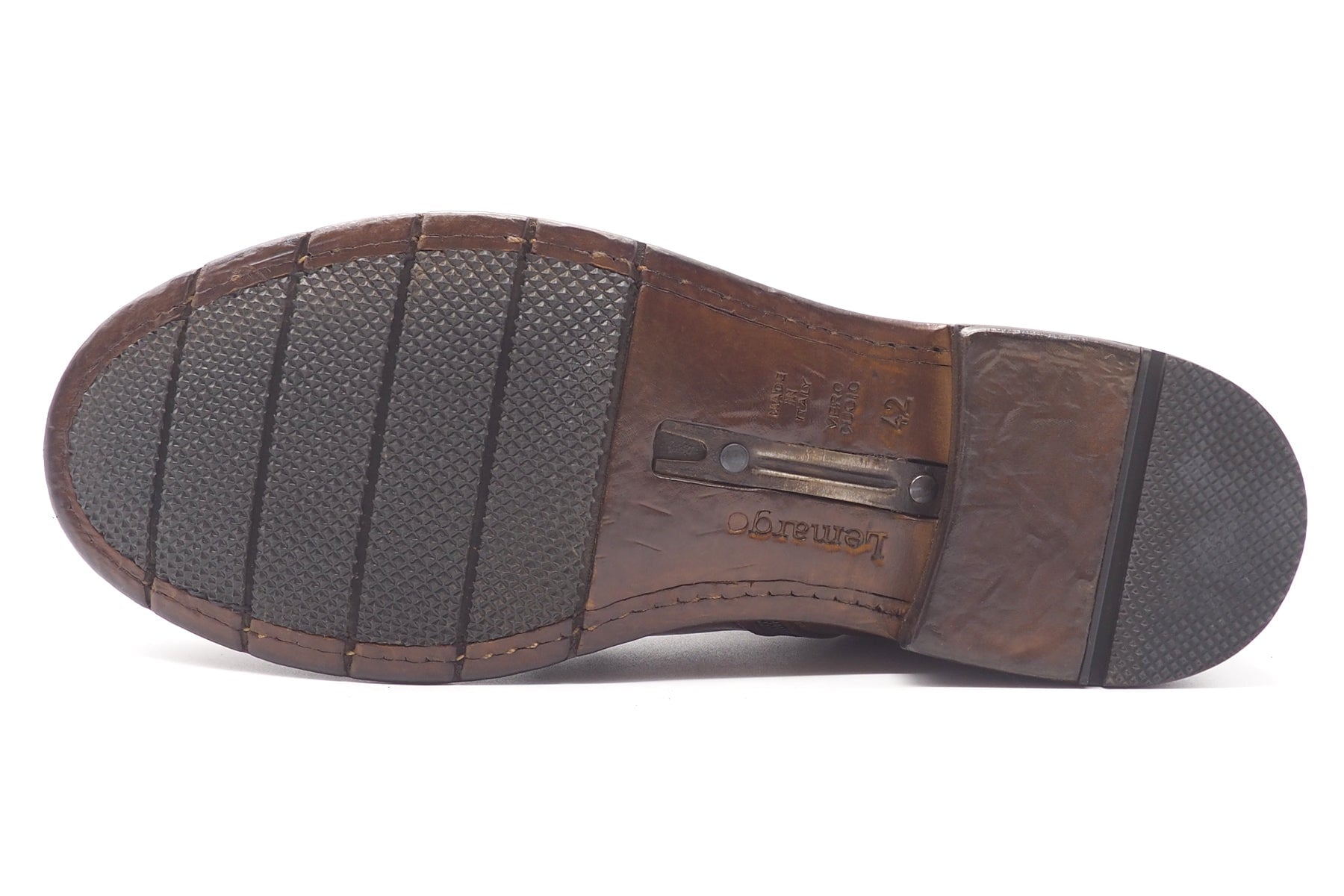 Von Hand gefertigte Herren Schnürstiefelette aus Leder in Cognac mit Zipp Herren Stiefeletten Lemargo