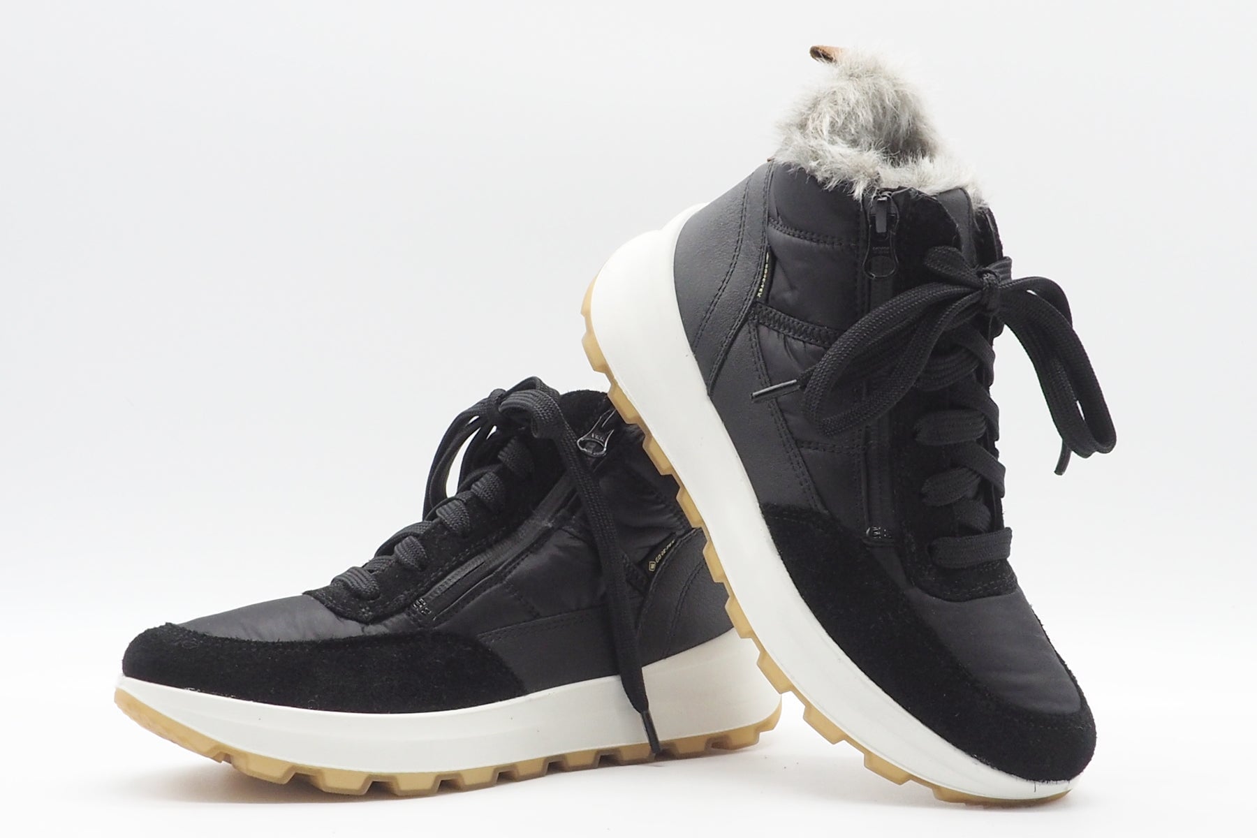 Wasserdichter Damen High-Top-Sneaker aus Velours & Gore-Tex in Schwarz Damen Sneaker Legero