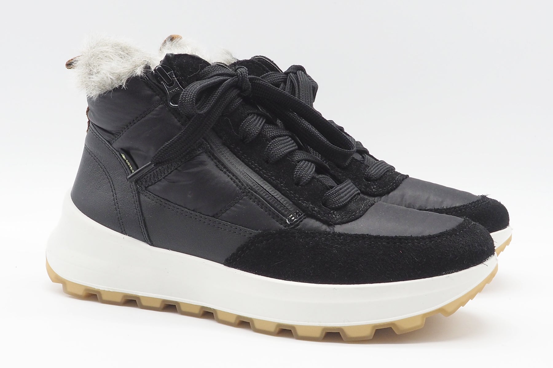 Wasserdichter Damen High-Top-Sneaker aus Velours & Gore-Tex in Schwarz Damen Sneaker Legero