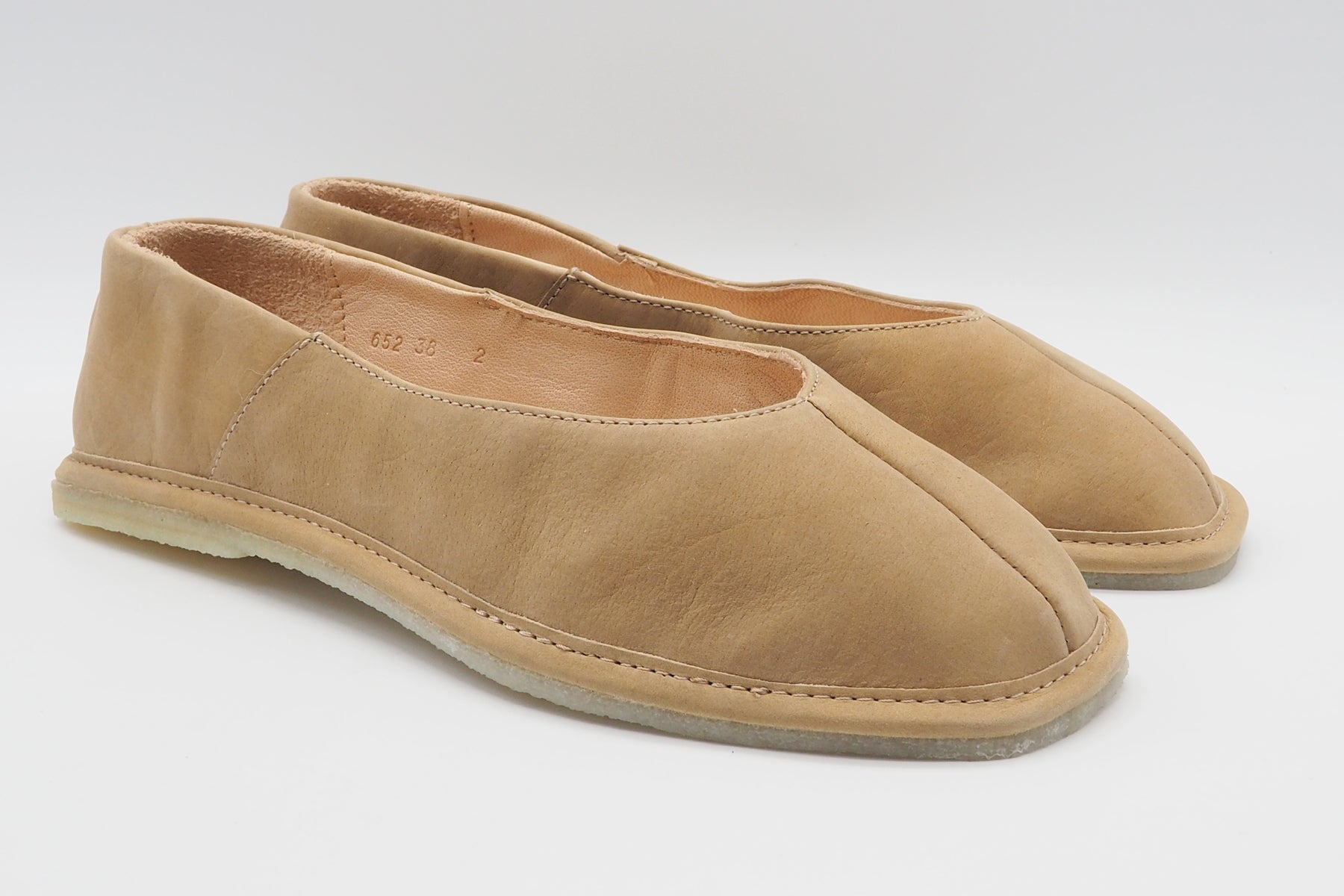 Weicher Bio-Damen Ballerina aus Nubukleder in Karamell mit softer Gummisohle Damen Ballerinas Werner