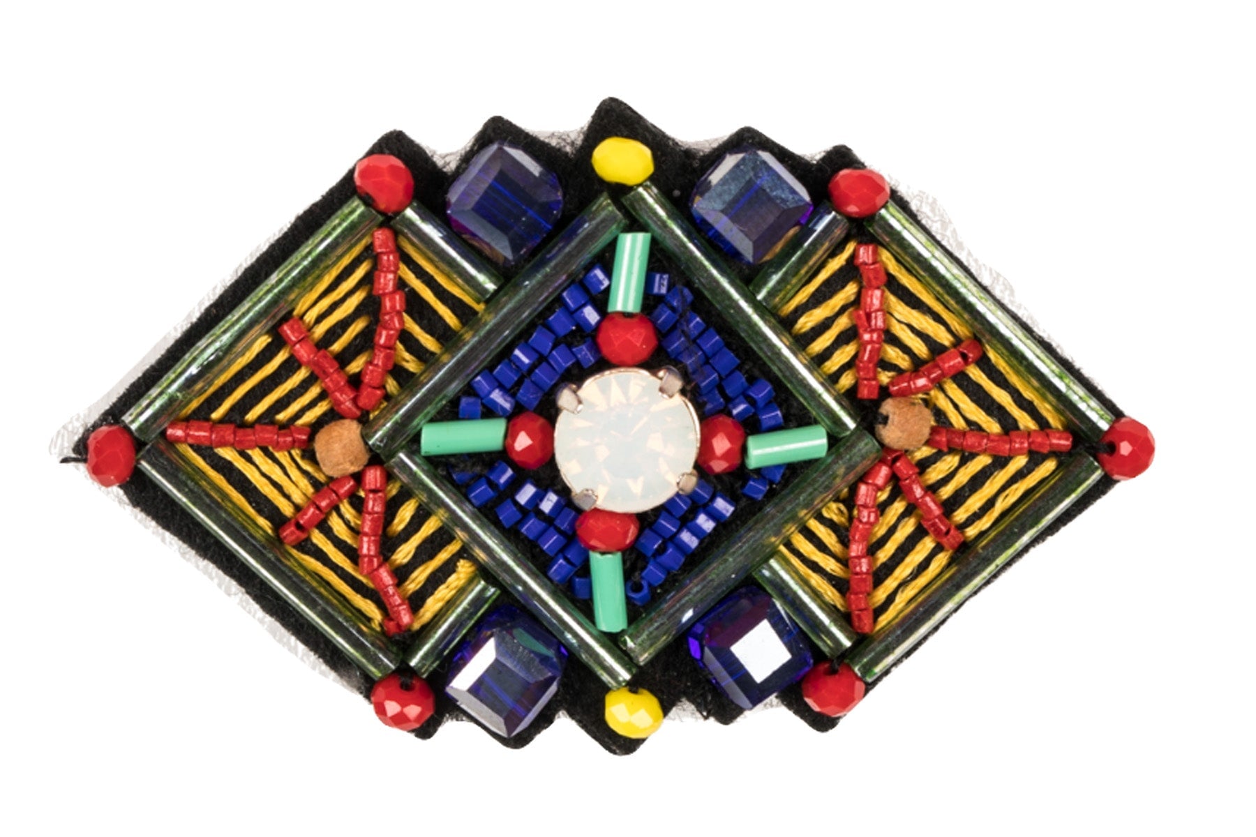 Brosche - FRANZÖSISCHER GARTEN in Multicolor Accessoires Broschen My Bob