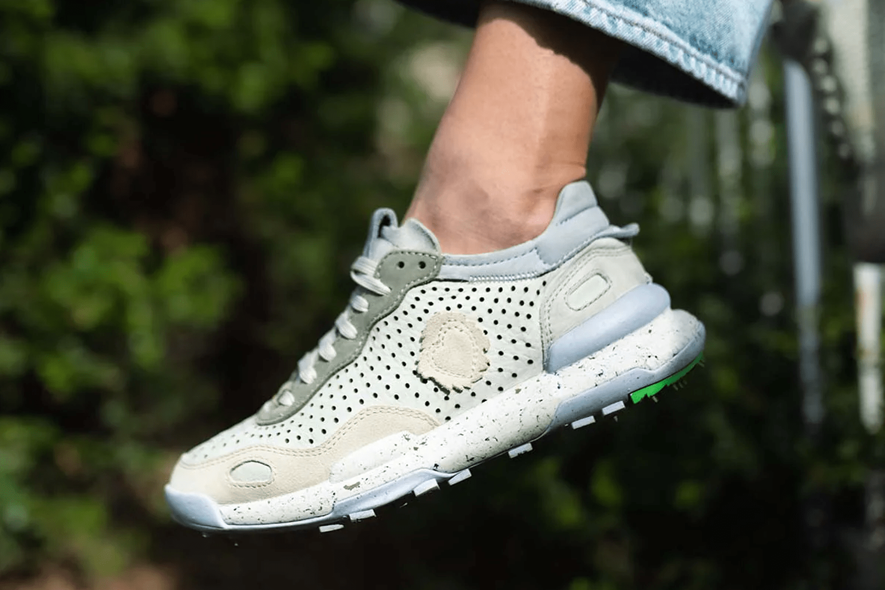 Coole Damen Sneaker aus Nubuk- & Veloursleder in Grün & Beige - Chacrona Damen Sneaker Satorisan