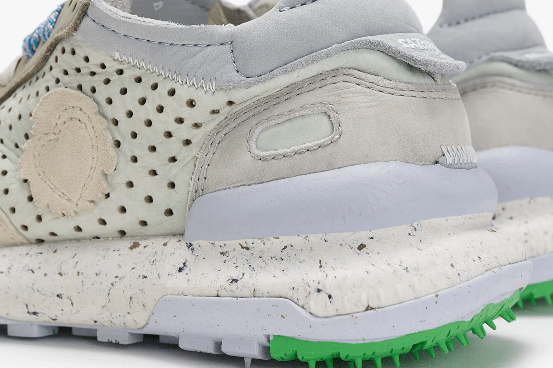 Coole Damen Sneaker aus Nubuk- & Veloursleder in Grün & Beige - Chacrona Damen Sneaker Satorisan