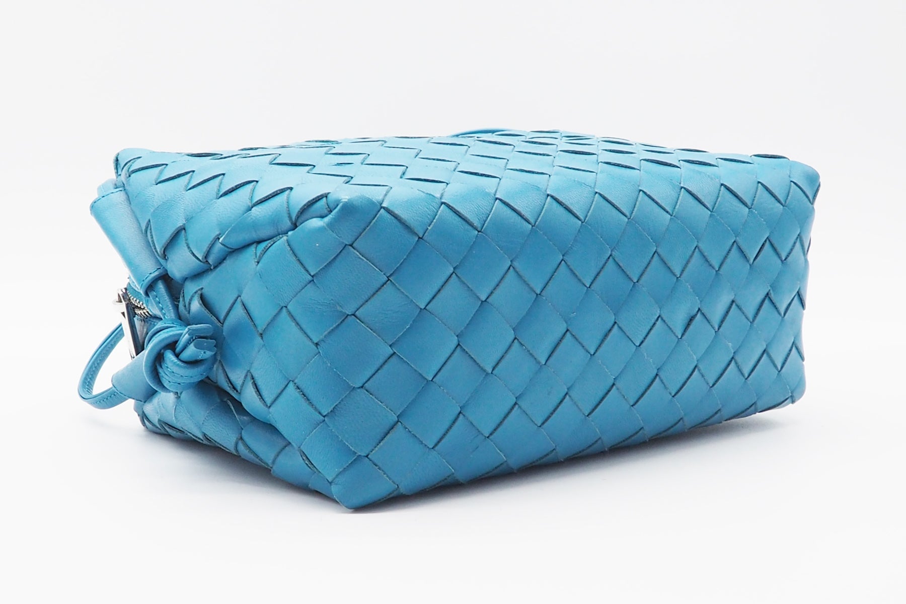 Crossbody Tasche aus geflochtenem Leder in Royalblau Taschen Crossbody & Schultertaschen Pons Quintana