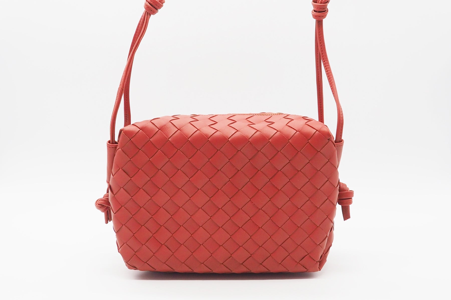 Crossbody Tasche aus geflochtenem Leder in Ziegel Taschen Crossbody & Schultertaschen Pons Quintana