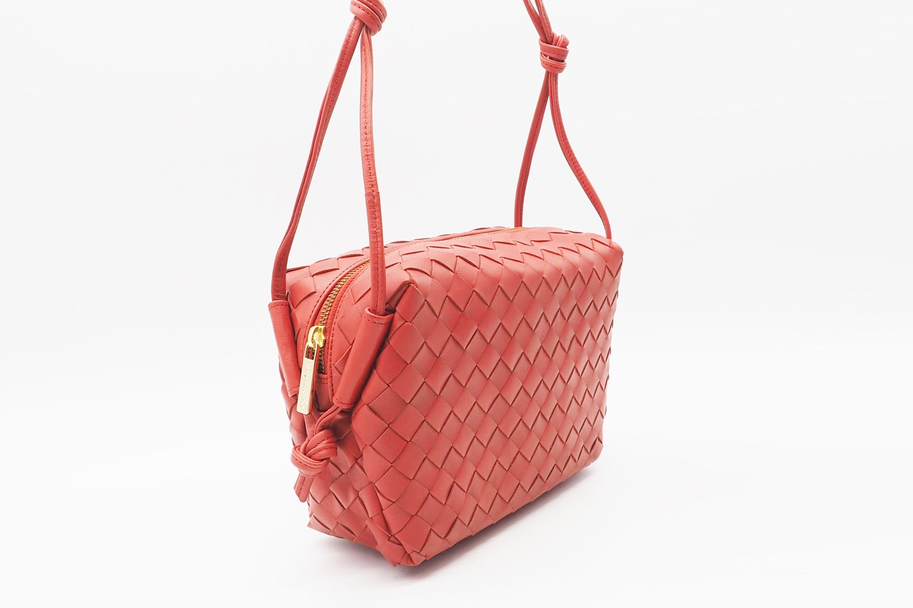 Crossbody Tasche aus geflochtenem Leder in Ziegel Taschen Crossbody & Schultertaschen Pons Quintana