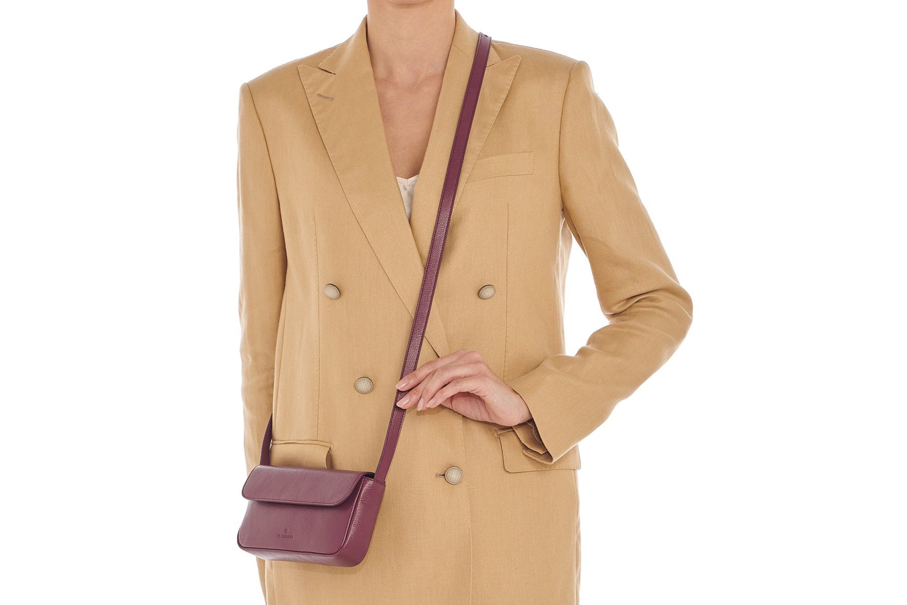 Crossbody-Tasche aus Leder in Bordeaux - BCR342 Taschen Crossbody & Schultertaschen Il Bisonte