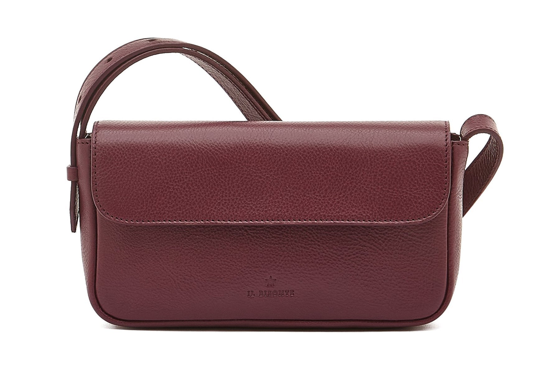 Crossbody-Tasche aus Leder in Bordeaux - BCR342 Taschen Crossbody & Schultertaschen Il Bisonte
