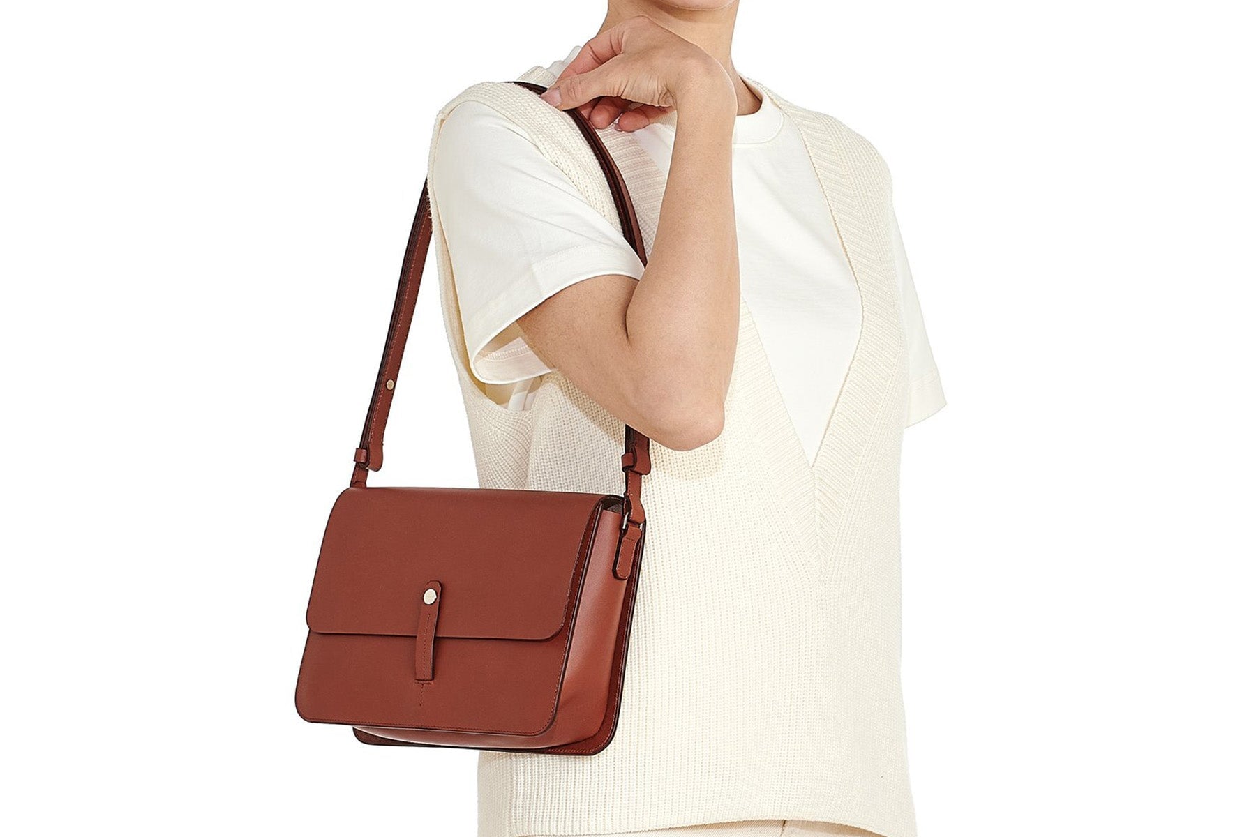 Crossbody-Tasche aus Leder in Braun - BCR323 Taschen Crossbody & Schultertaschen Il Bisonte