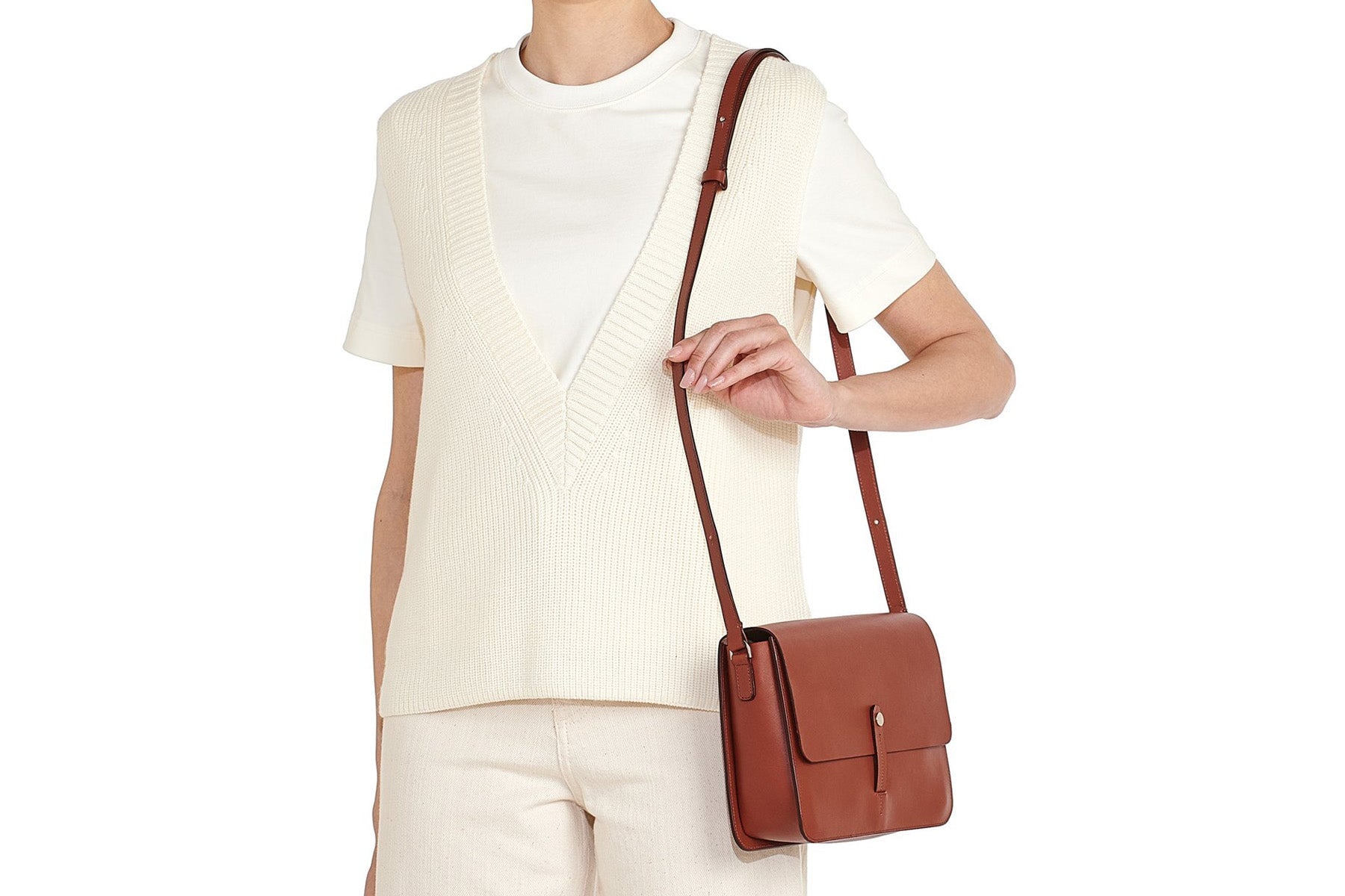 Crossbody-Tasche aus Leder in Braun - BCR323 Taschen Crossbody & Schultertaschen Il Bisonte