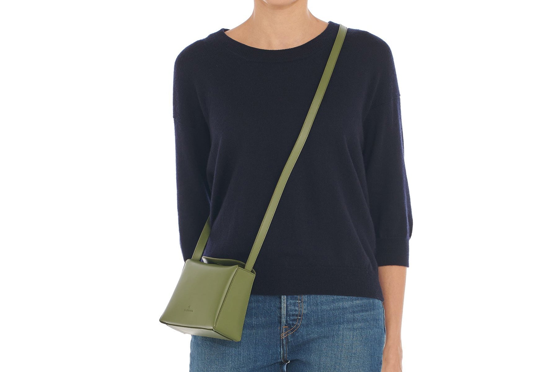 Crossbody-Tasche aus Leder in Grün - BCR339 Taschen Crossbody & Schultertaschen Il Bisonte