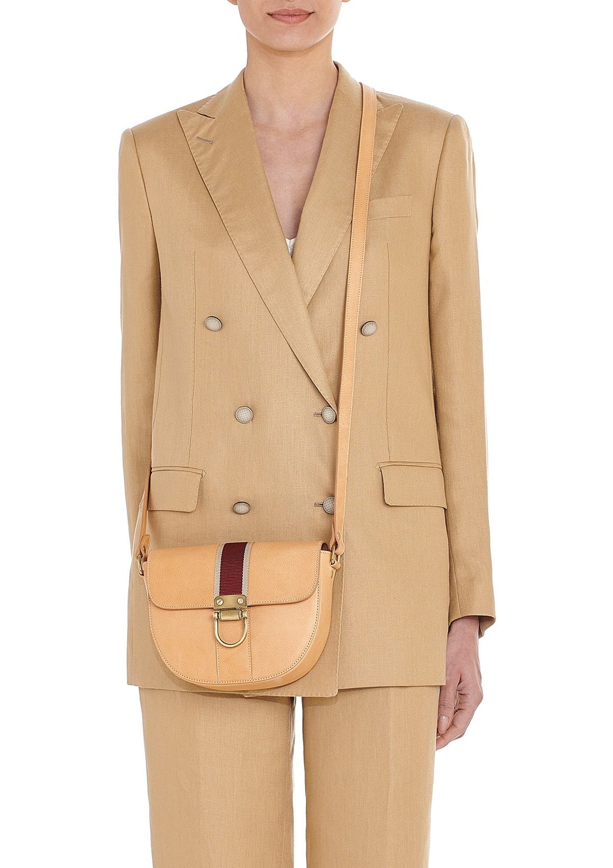 Crossbody-Tasche aus Leder in Hellbraun - 321 Taschen Crossbody & Schultertaschen Il Bisonte