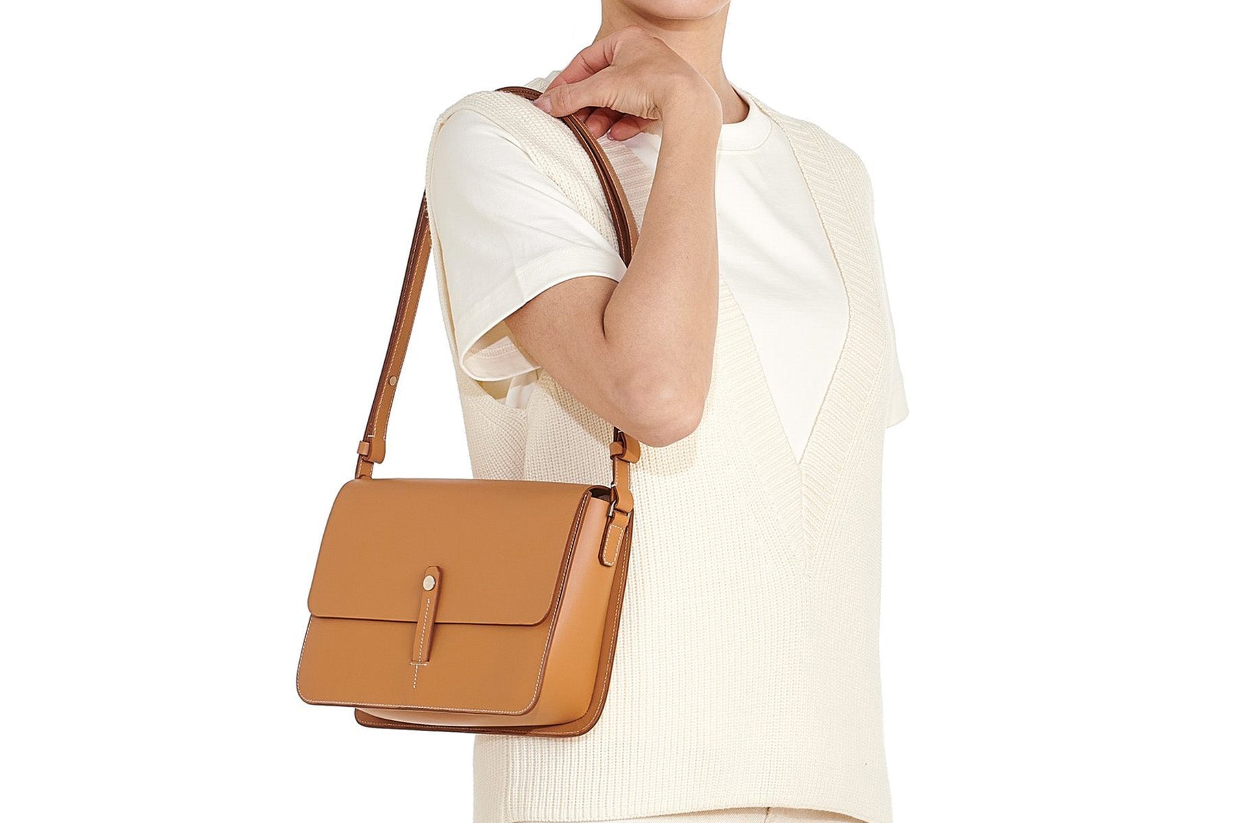 Crossbody-Tasche aus Leder in Natur - BCR323 Taschen Crossbody & Schultertaschen Il Bisonte