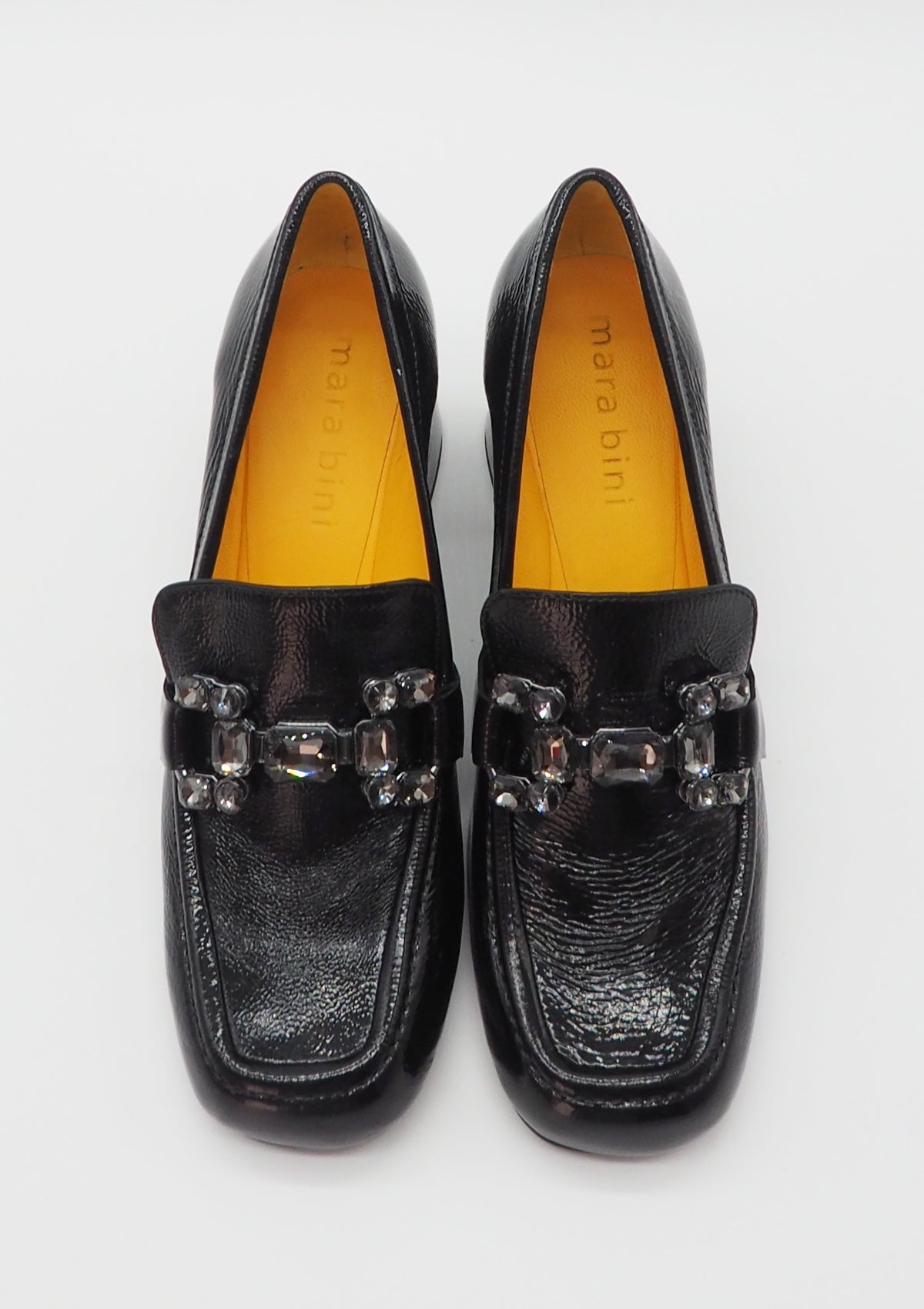 Damen Absatz-Loafer aus Lackleder in Schwarz mit Trense - Absatz 6cm Damen Loafers & Schnürer Mara Bini