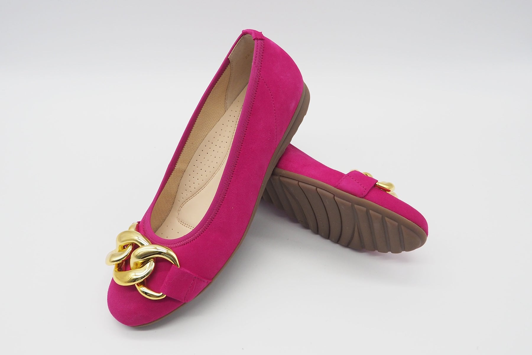 Damen Ballerina aus Veloursleder in Pink - Absatz 1,5cm Damen Ballerinas Gabor