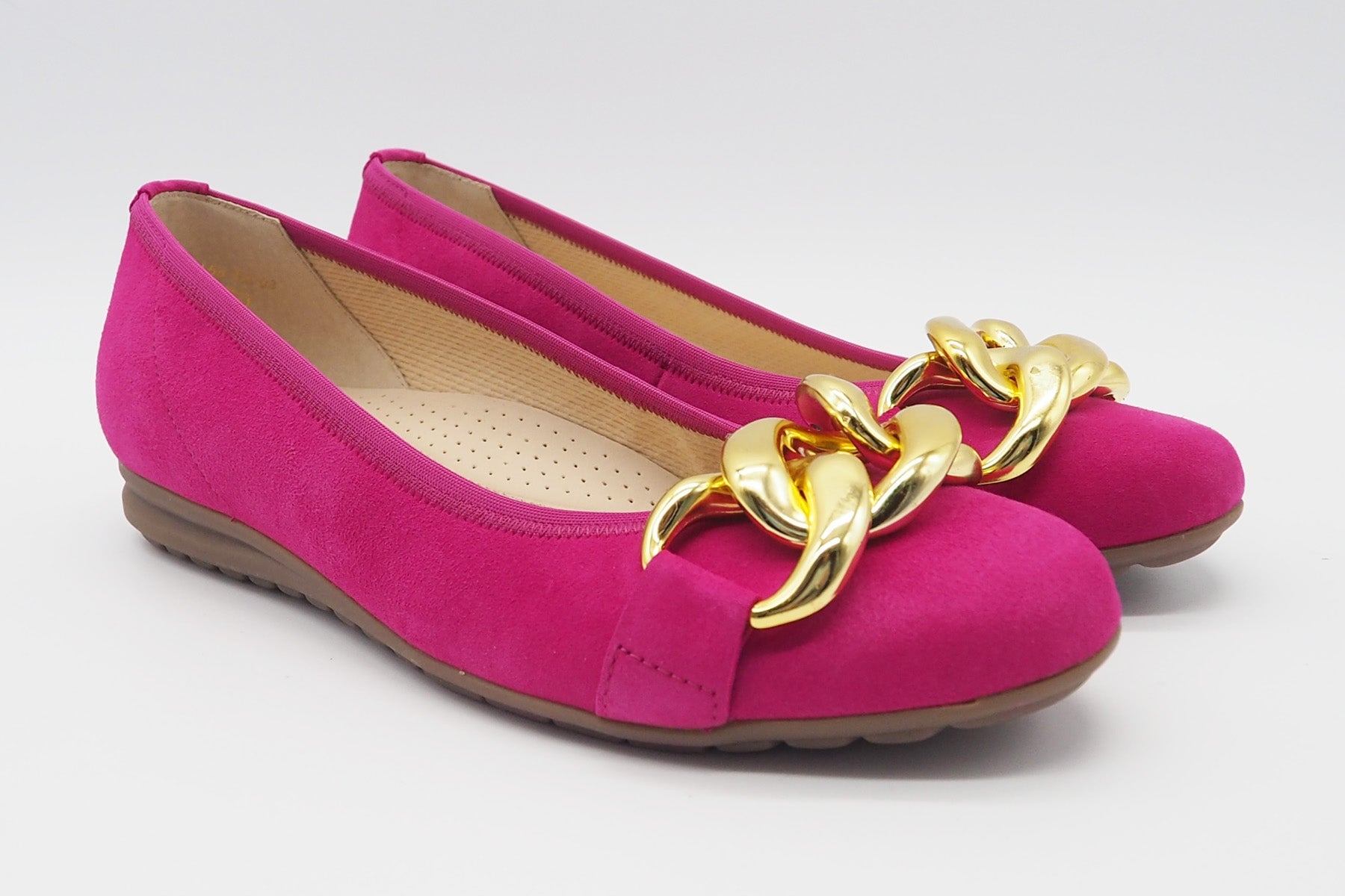 Damen Ballerina aus Veloursleder in Pink - Absatz 1,5cm Damen Ballerinas Gabor