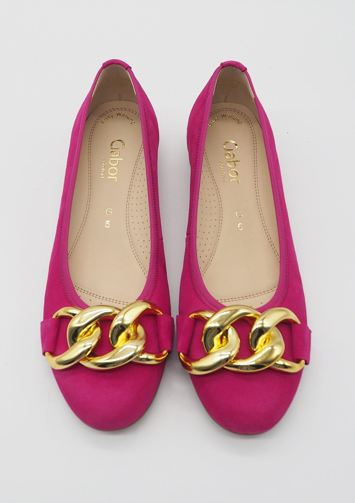 Damen Ballerina aus Veloursleder in Pink - Absatz 1,5cm Damen Ballerinas Gabor