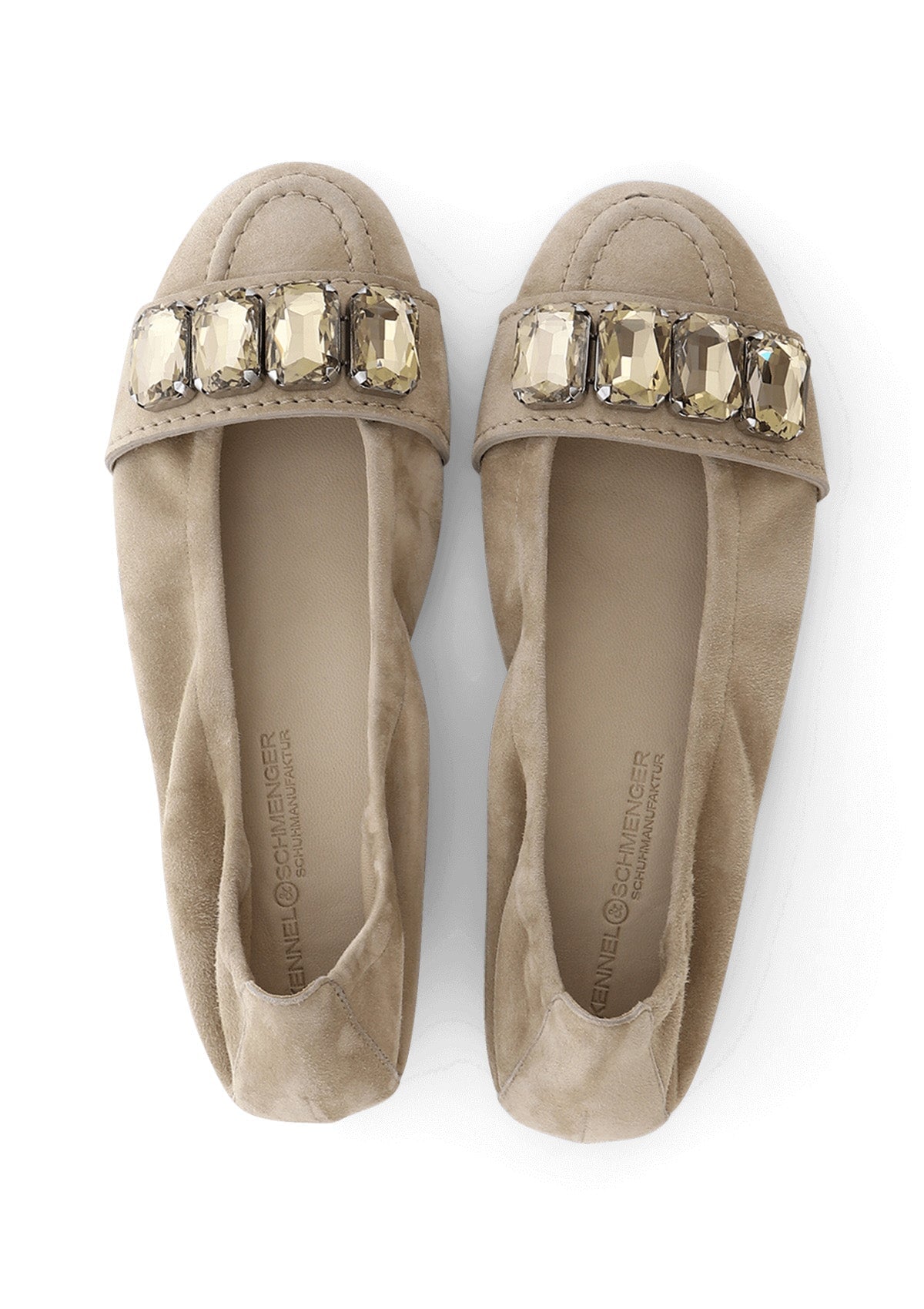 Damen Ballerinas aus Veloursleder in Mohair - Malu Damen Ballerinas Kennel & Schmenger