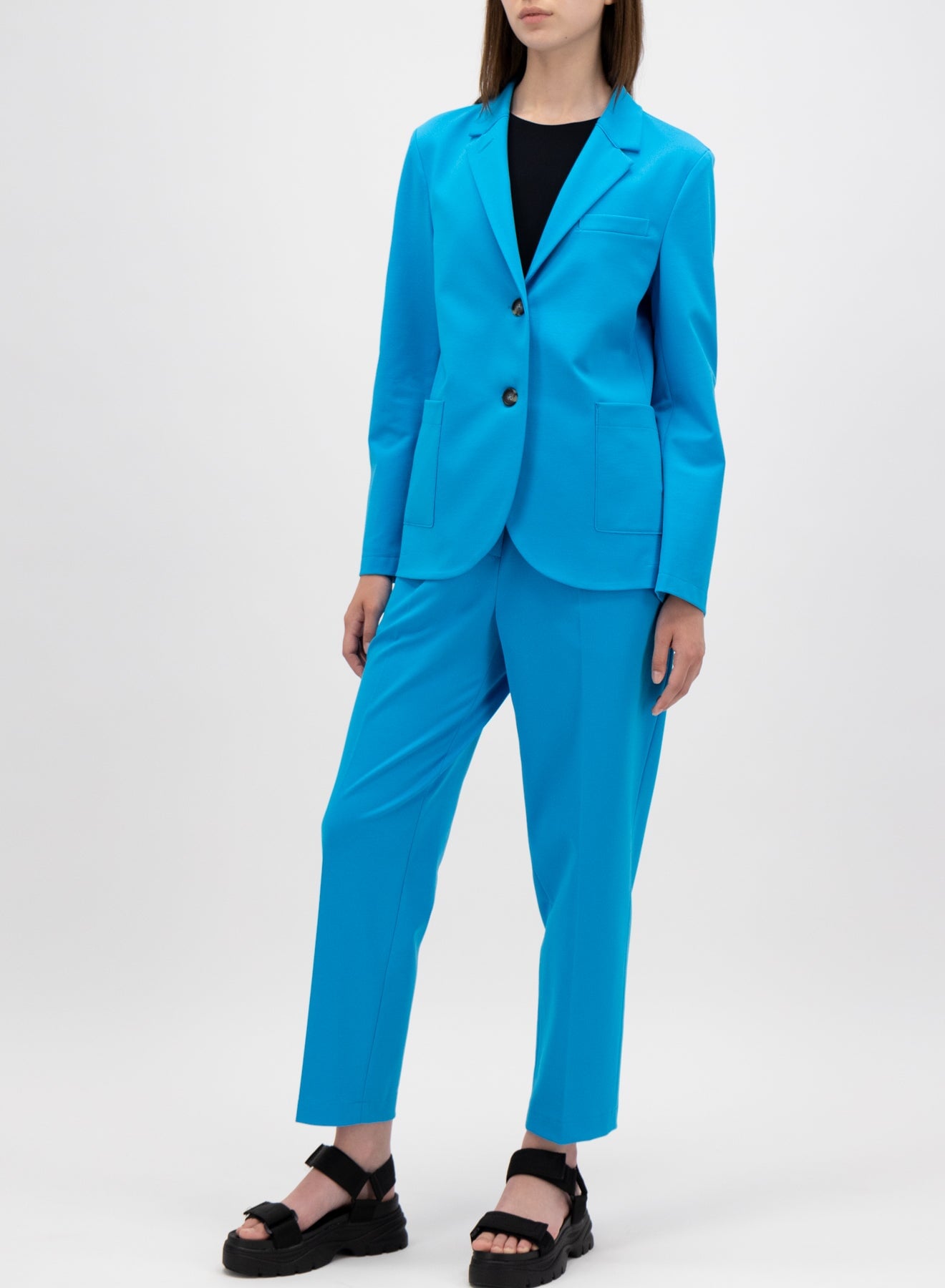 Damen Blazer aus Techno-Viskose in Türkisblau Damen Blazer Harris Wharf London