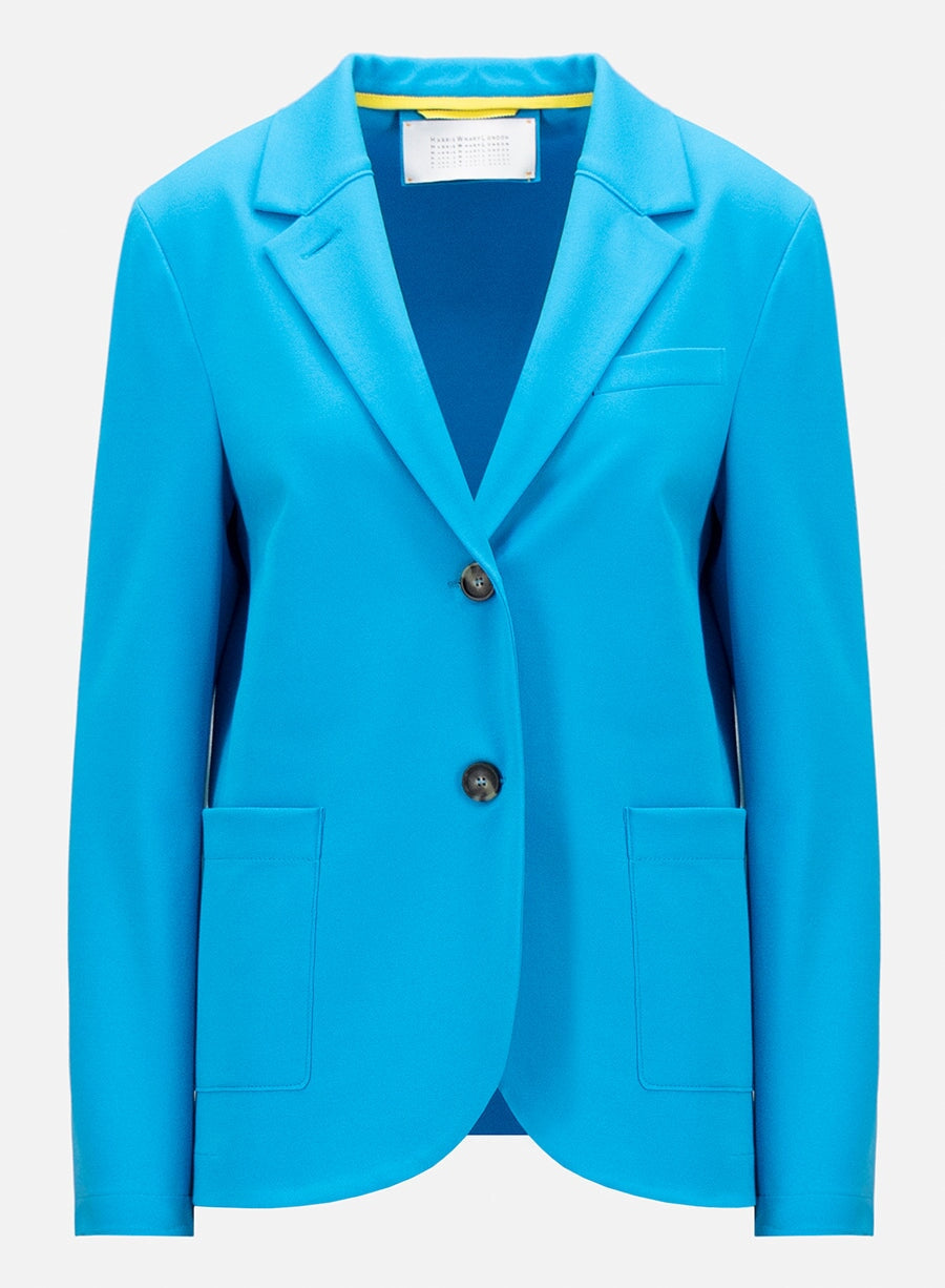 Damen Blazer aus Techno-Viskose in Türkisblau Damen Blazer Harris Wharf London