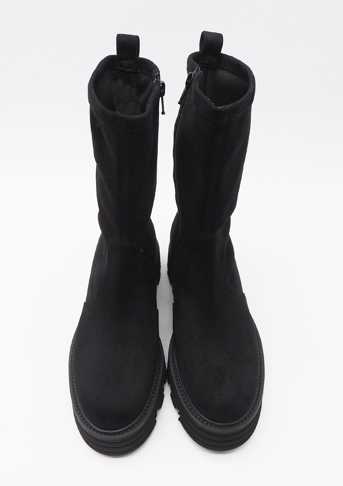 Damen Boot aus Veloursleder in Schwarz - Absatz 4cm Damen Boots & Booties Kennel & Schmenger