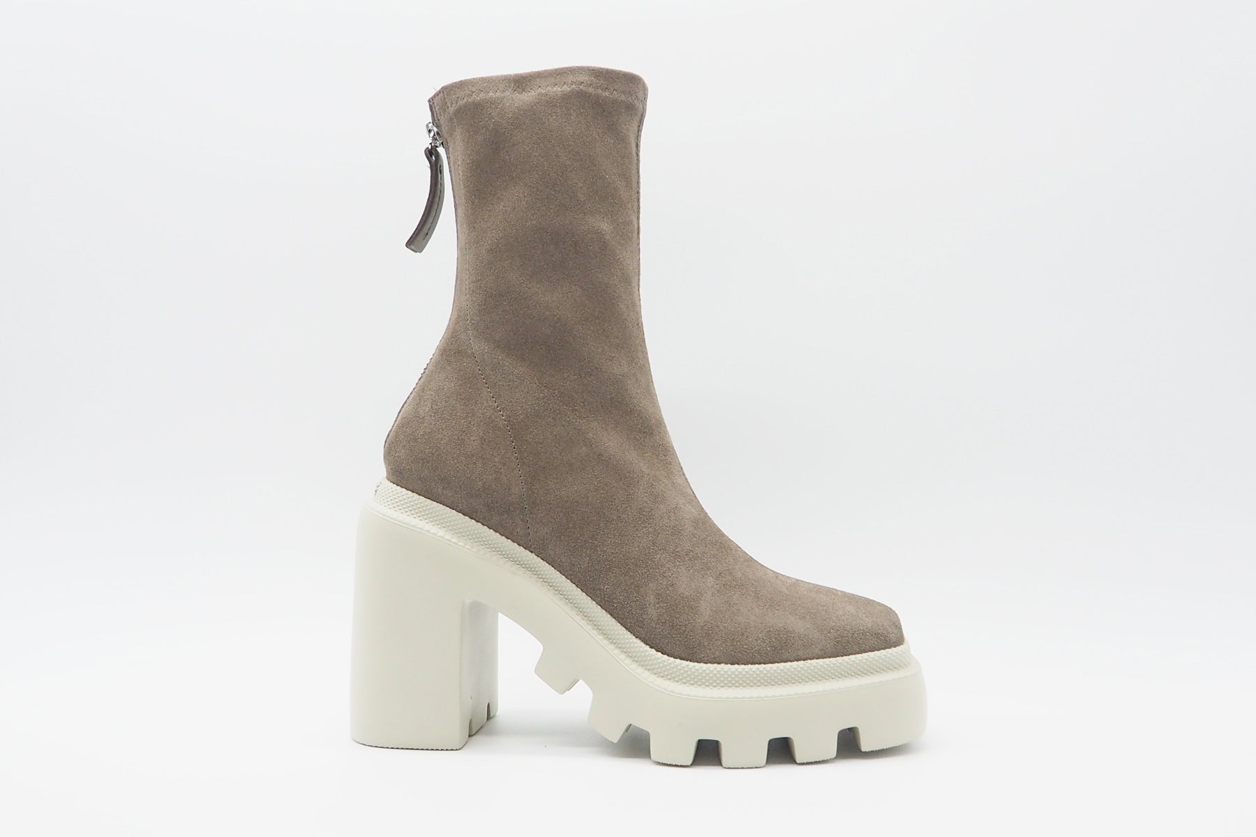 Damen Boots aus Veloursleder in Grau - Absatz 9cm Damen Boots & Booties Vic Matié