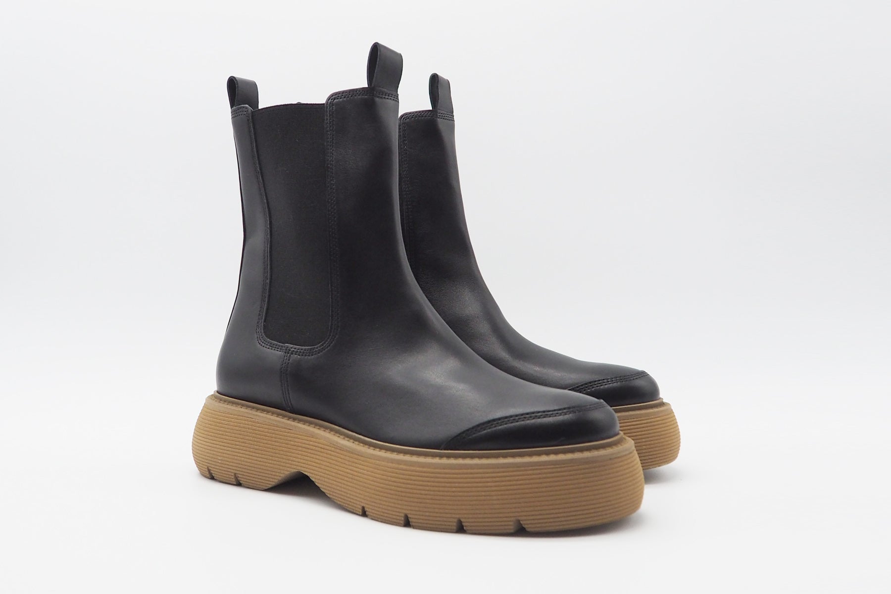 Damen Chelsea-Boot aus Leder in Schwarz - Absatz 4cm Damen Boots & Booties Kennel & Schmenger