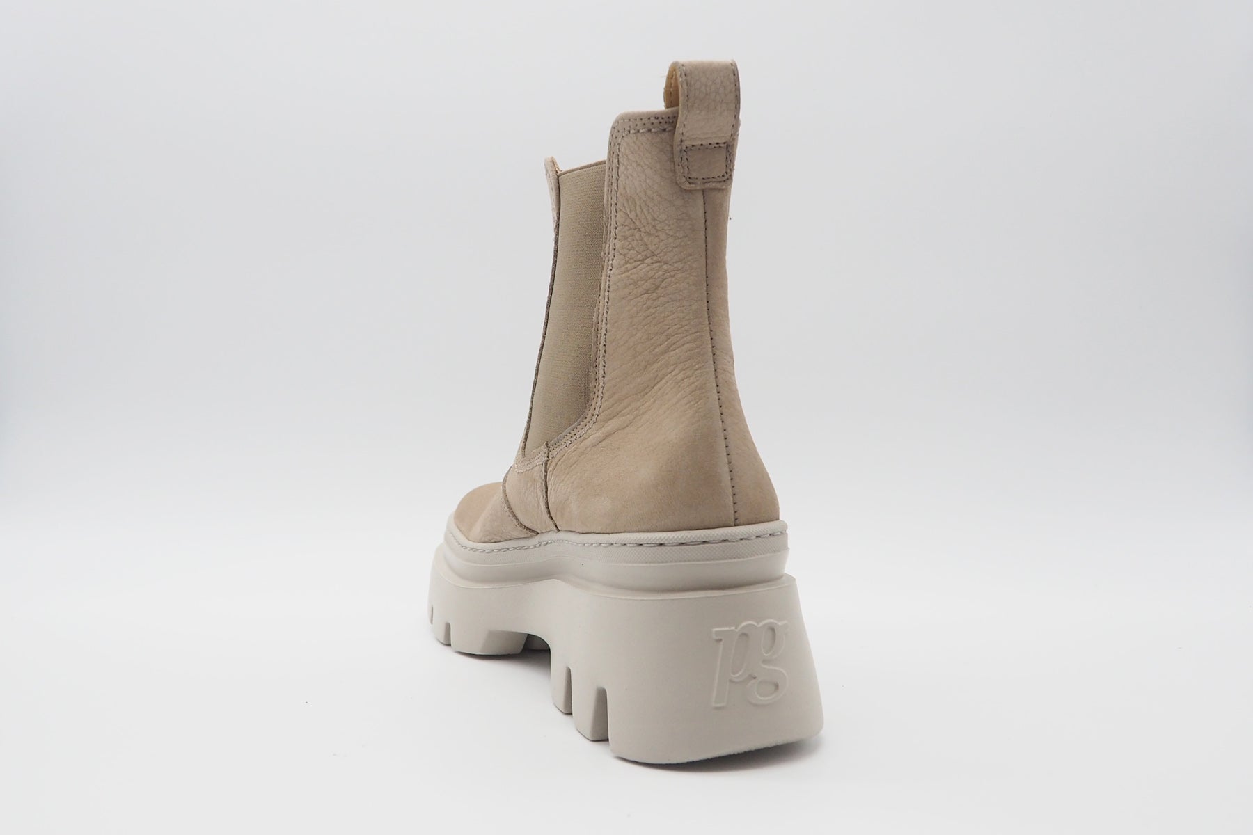 Damen Chelsea-Boot aus Nubukleder in Champagner - Absatz 2cm Damen Boots & Booties Paul Green