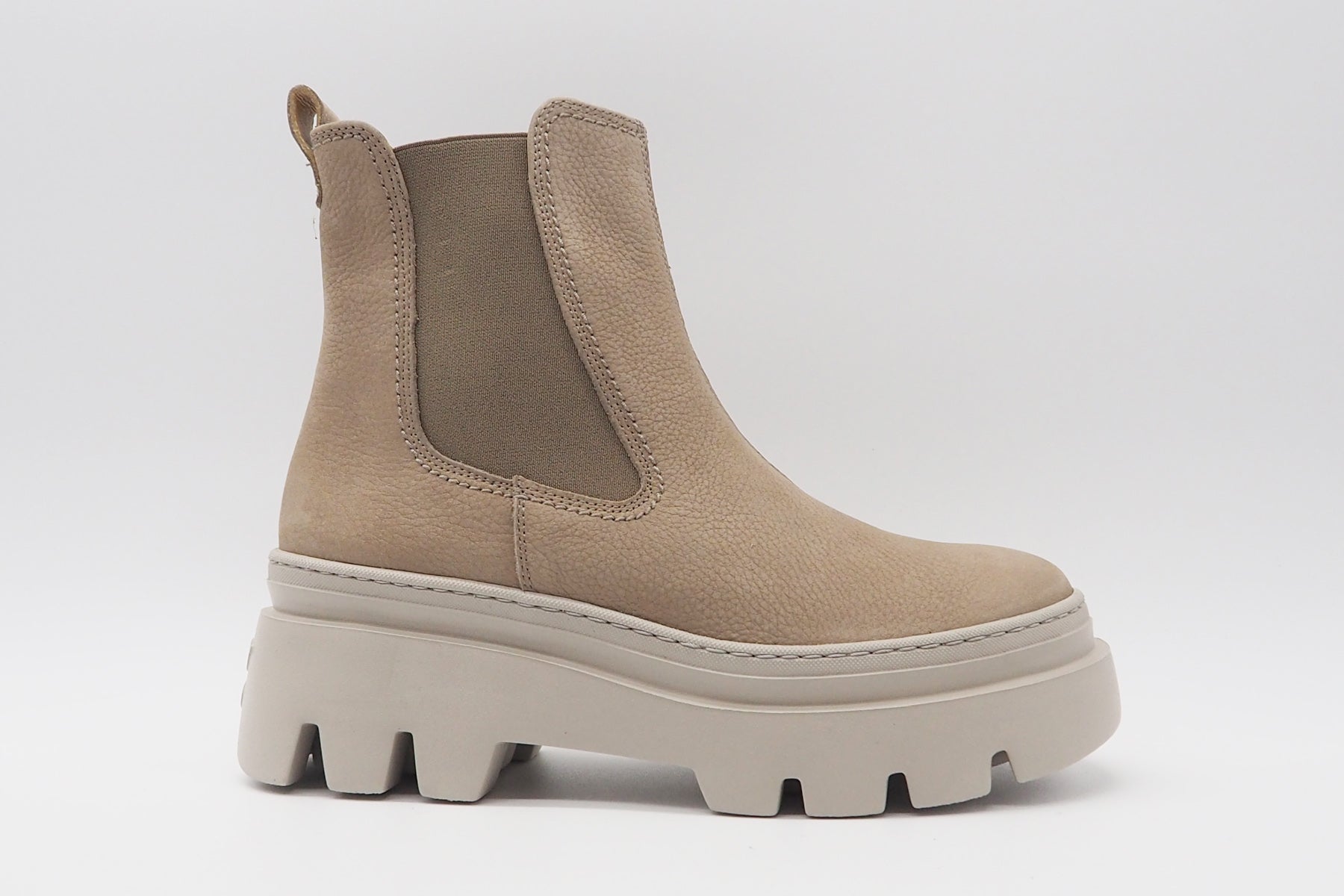 Damen Chelsea-Boot aus Nubukleder in Champagner - Absatz 2cm Damen Boots & Booties Paul Green