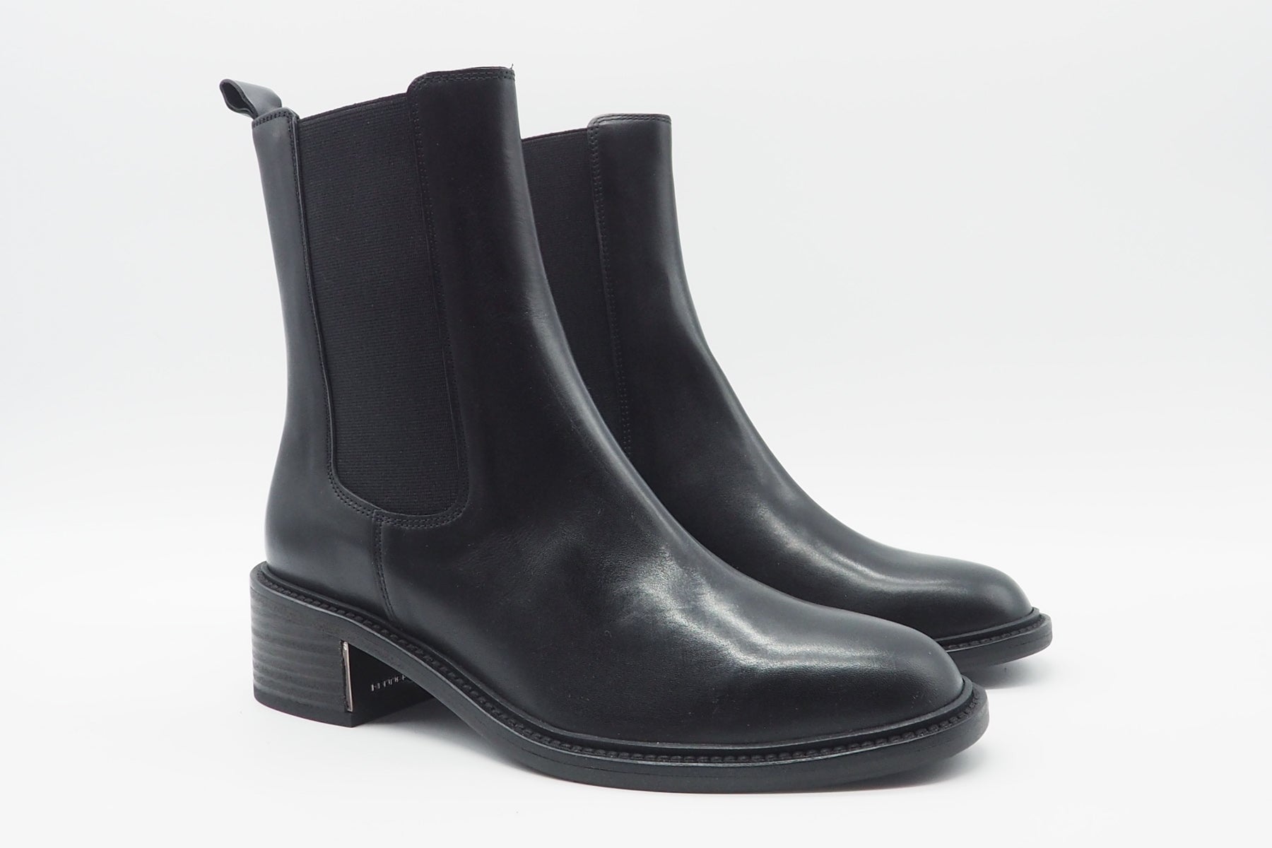 Damen Chelsea-Stiefelette aus Glattleder in Schwarz - Absatz 4,5cm Damen Stiefeletten Kennel & Schmenger