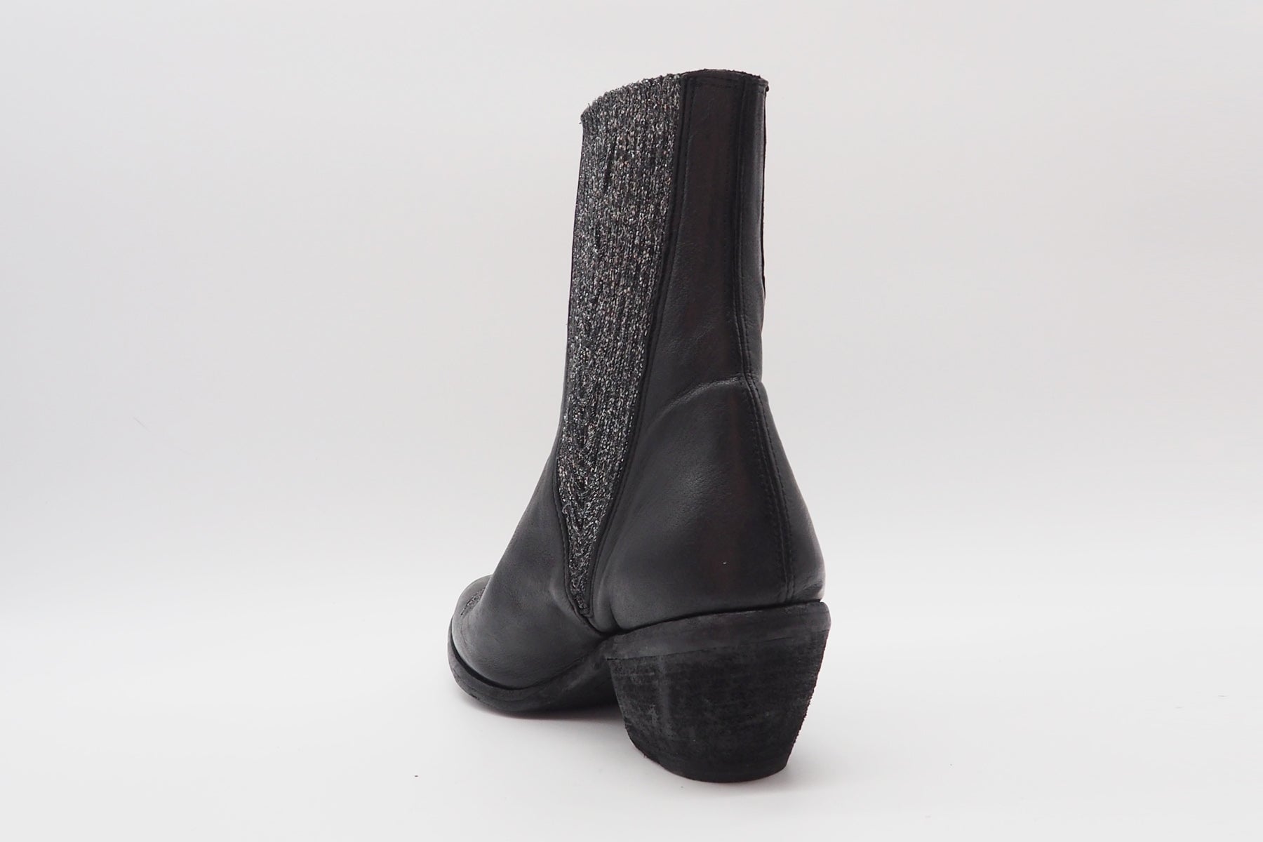 Damen Chelsea-Stiefelette mit Absatz aus Leder in Schwarz - Absatz 5cm Damen Stiefeletten Fauzian Jeunesse