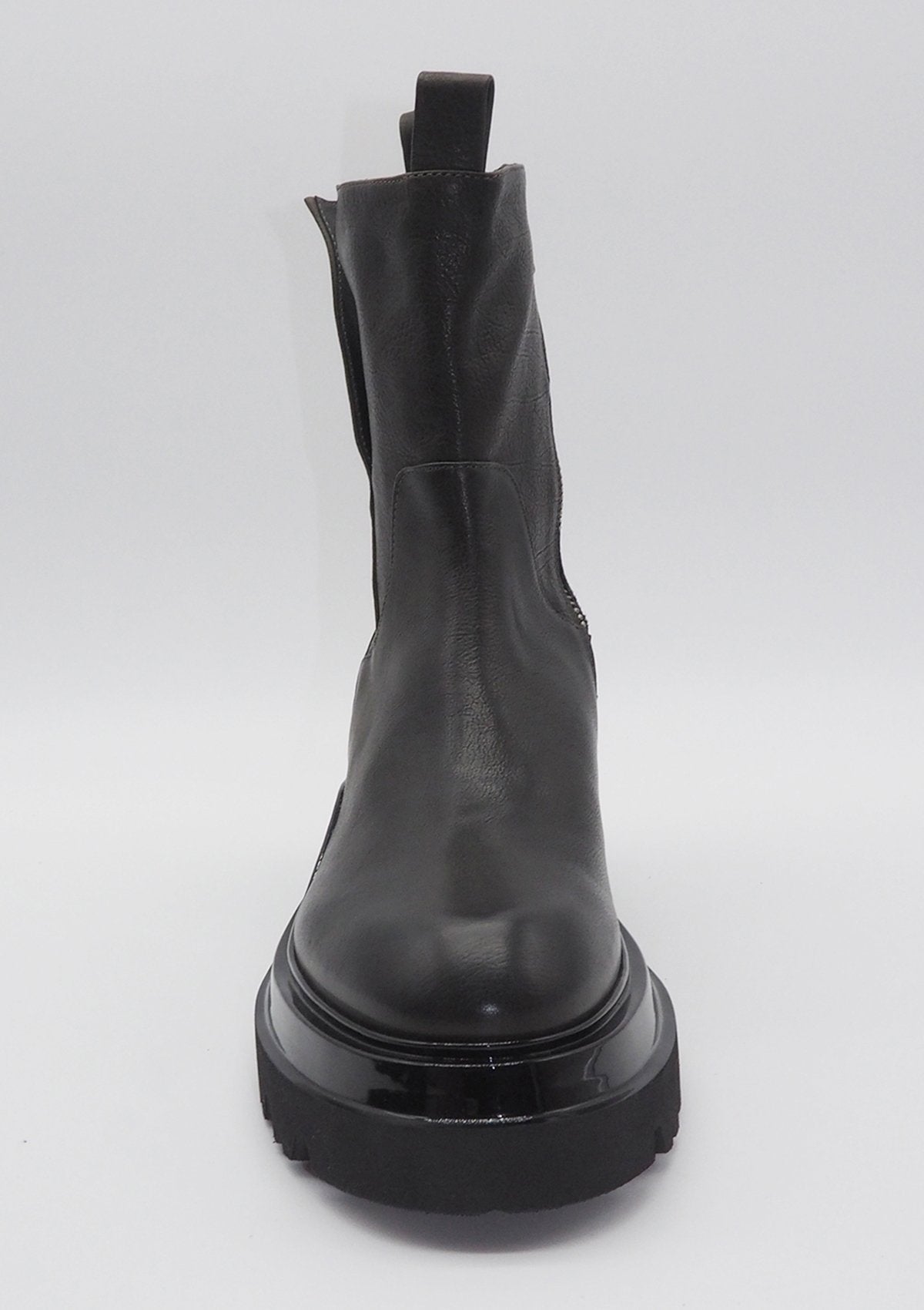 Damen Combatboots mit voluminöser Sohle in Dunkelgrün Damen Boots Fruit