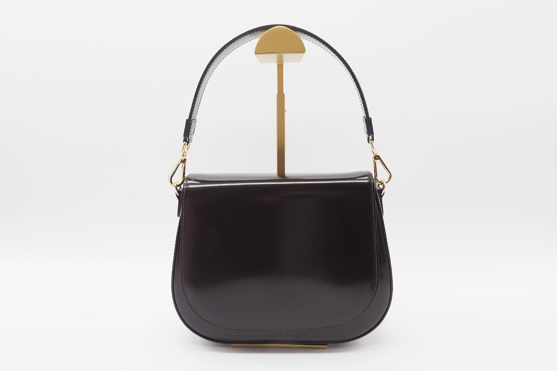 Damen Crossbody- & Schultertasche aus Glattleder in Dunkelbraun Taschen Crossnbody & Schultertaschen Nina Hill