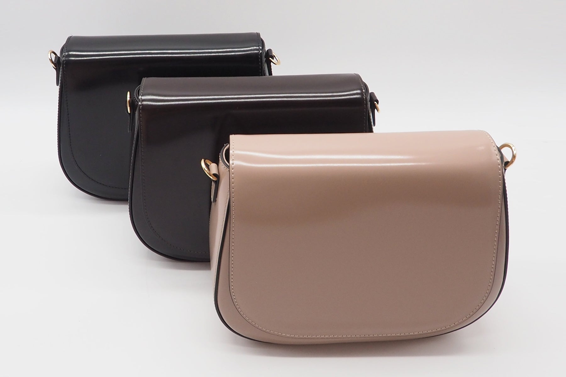 Damen Crossbody- & Schultertasche aus Glattleder in Dunkelbraun Taschen Crossnbody & Schultertaschen Nina Hill