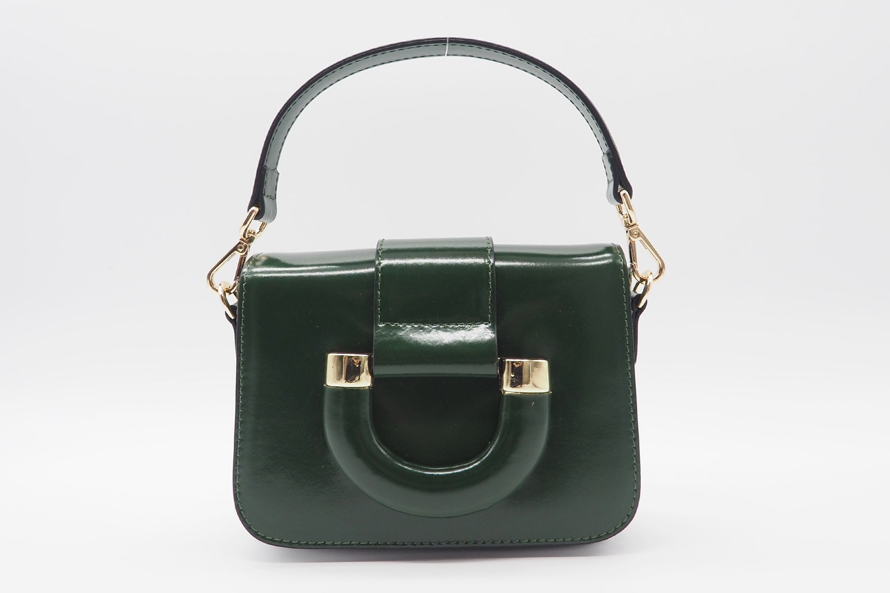 Damen Crossbody- & Schultertasche aus Glattleder in Dunkelgrün Taschen Crossnbody & Schultertaschen Nina Hill