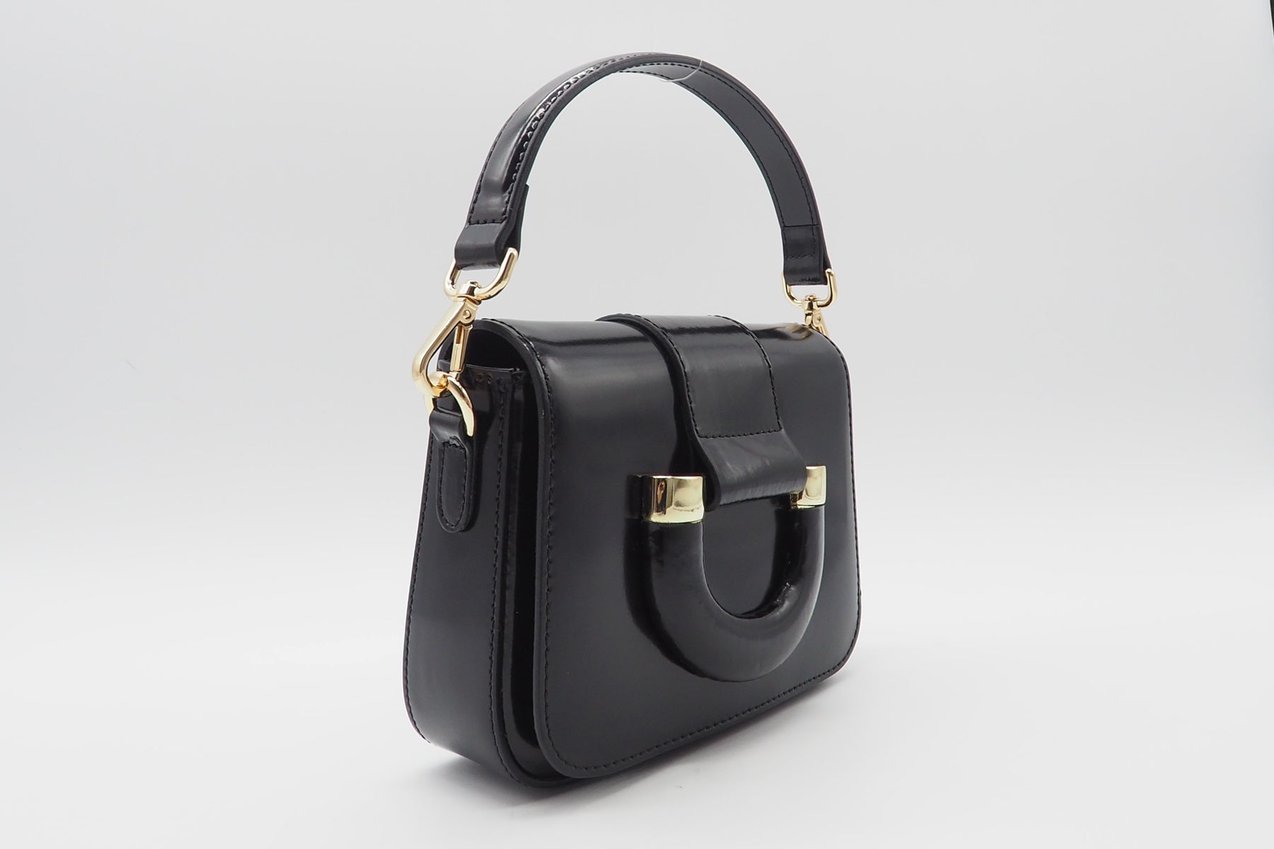 Damen Crossbody- & Schultertasche aus Glattleder in Schwarz Taschen Crossnbody & Schultertaschen Nina Hill