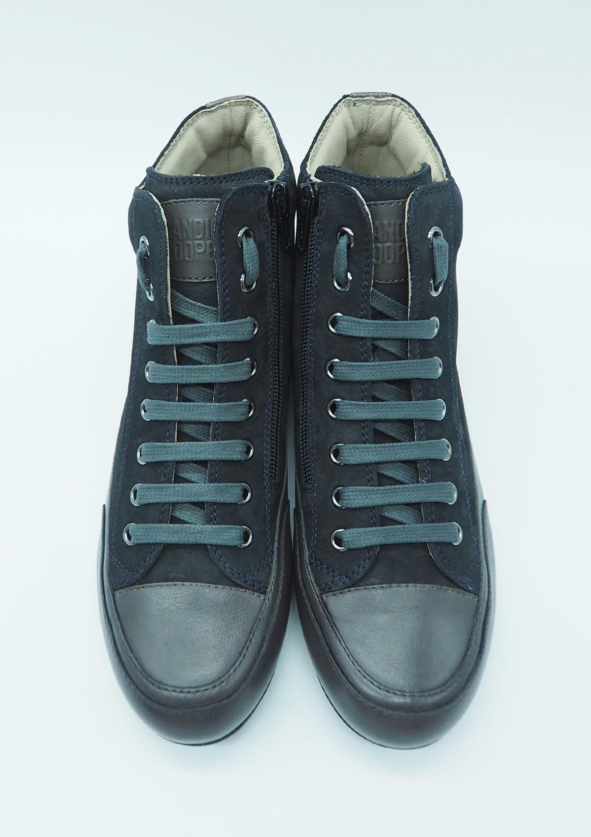 Damen Hightop-Sneaker aus Nubukleder in Dunkelblau Damen Sneaker Candice Cooper