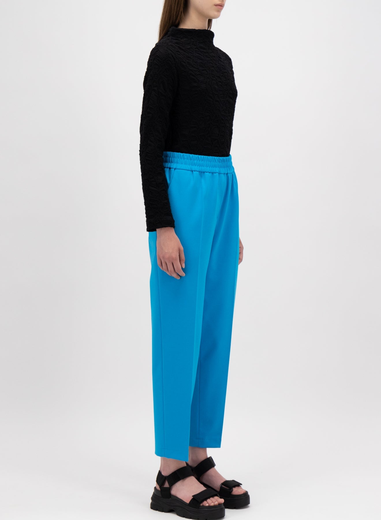 Damen Hose aus Techno-Viskose in Türkisblau Damen Hose Harris Wharf London