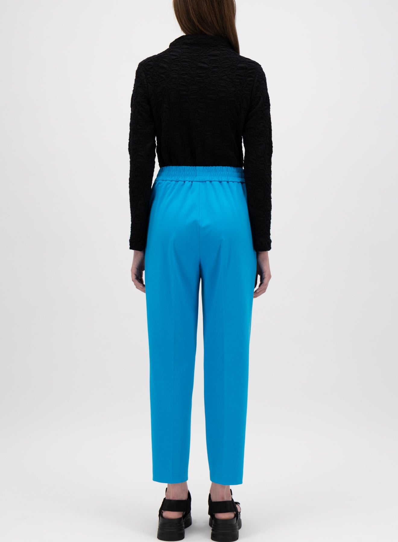 Damen Hose aus Techno-Viskose in Türkisblau Damen Hose Harris Wharf London