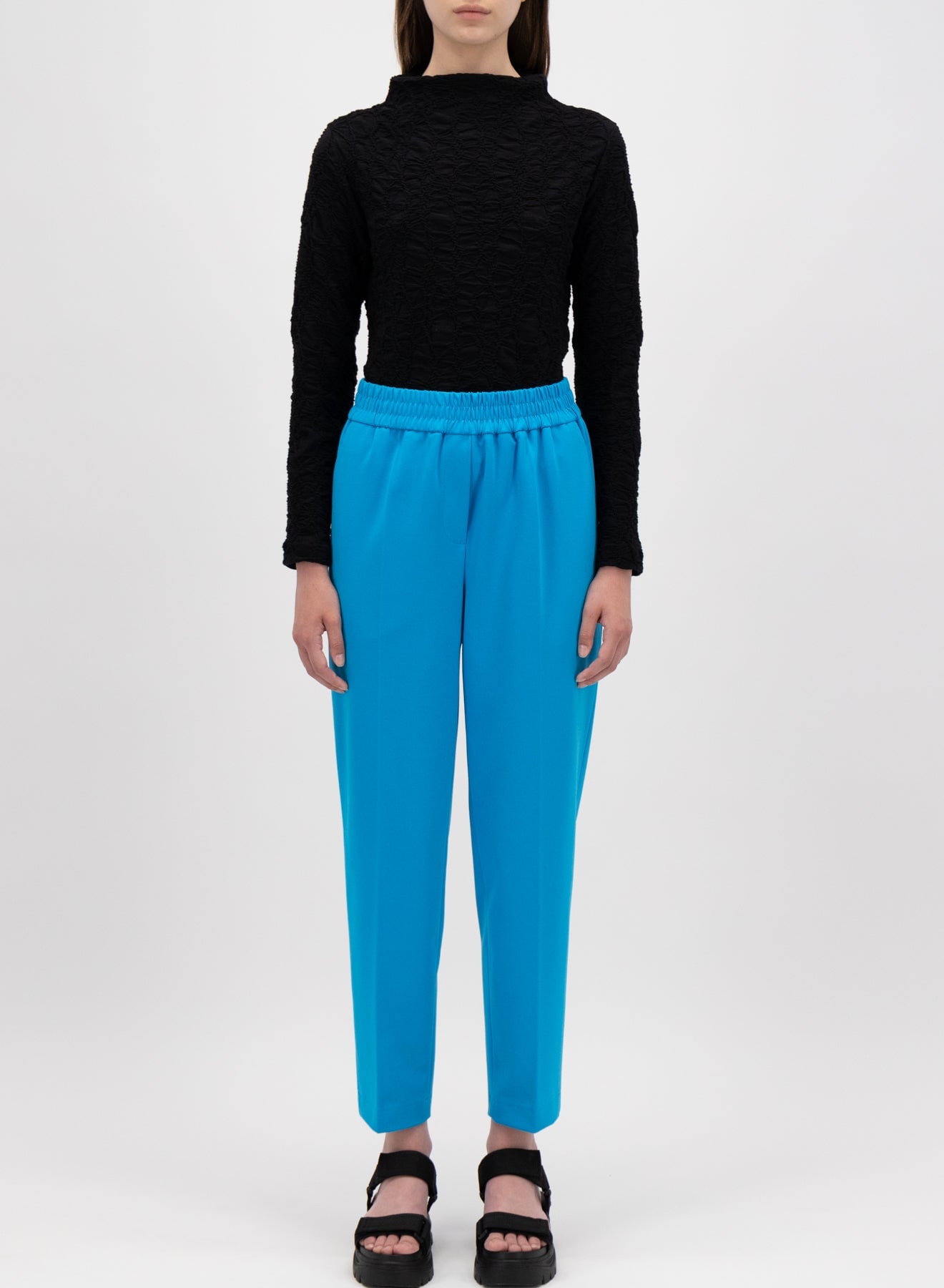 Damen Hose aus Techno-Viskose in Türkisblau Damen Hose Harris Wharf London