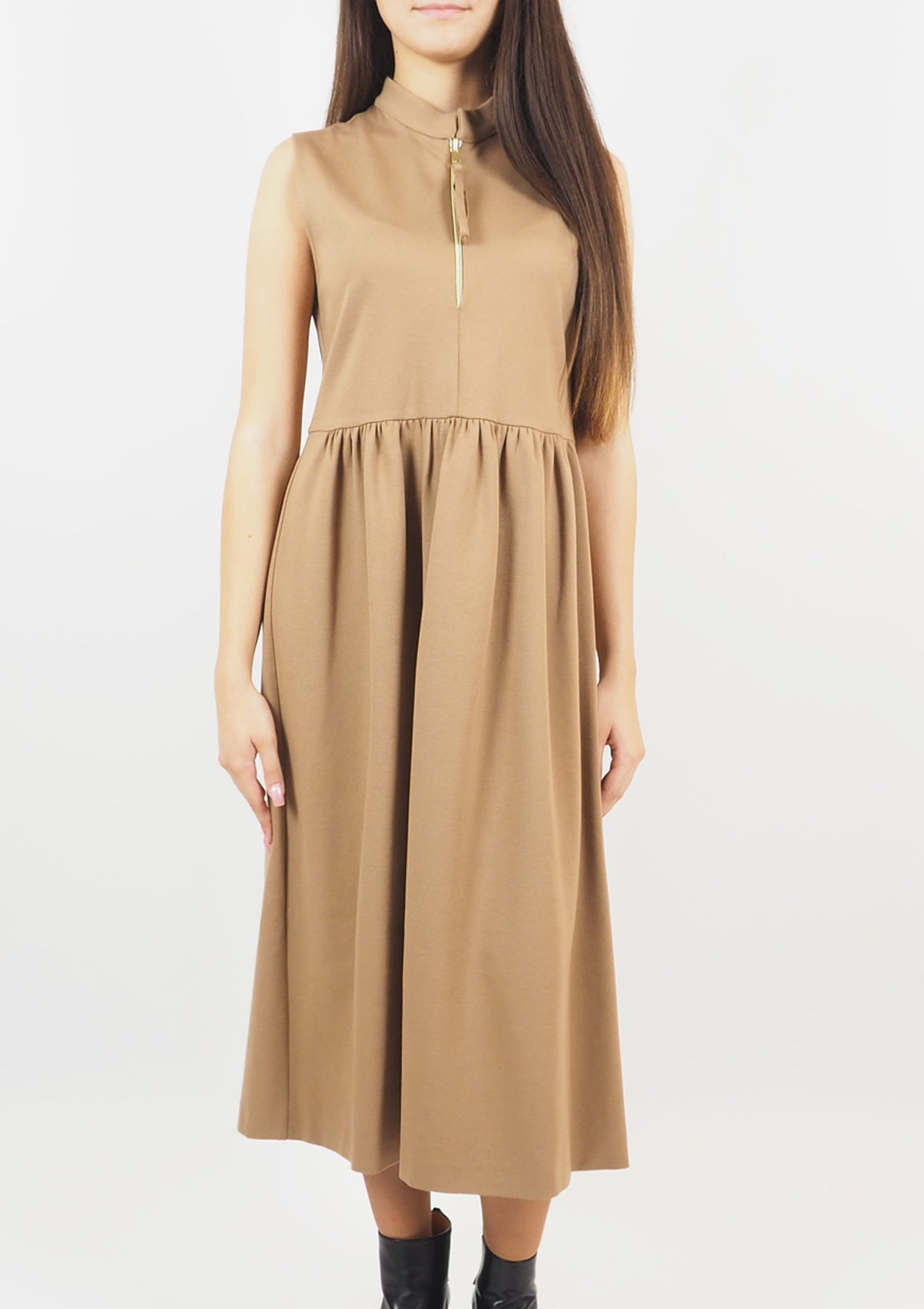 Damen Kleid aus Viskose in Caramel - Abito Damen Kleid SHIRTAPORTER