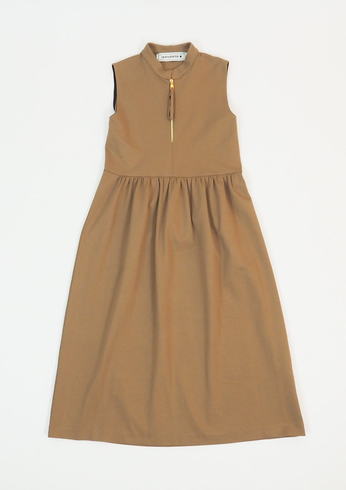 Damen Kleid aus Viskose in Caramel - Abito Damen Kleid SHIRTAPORTER