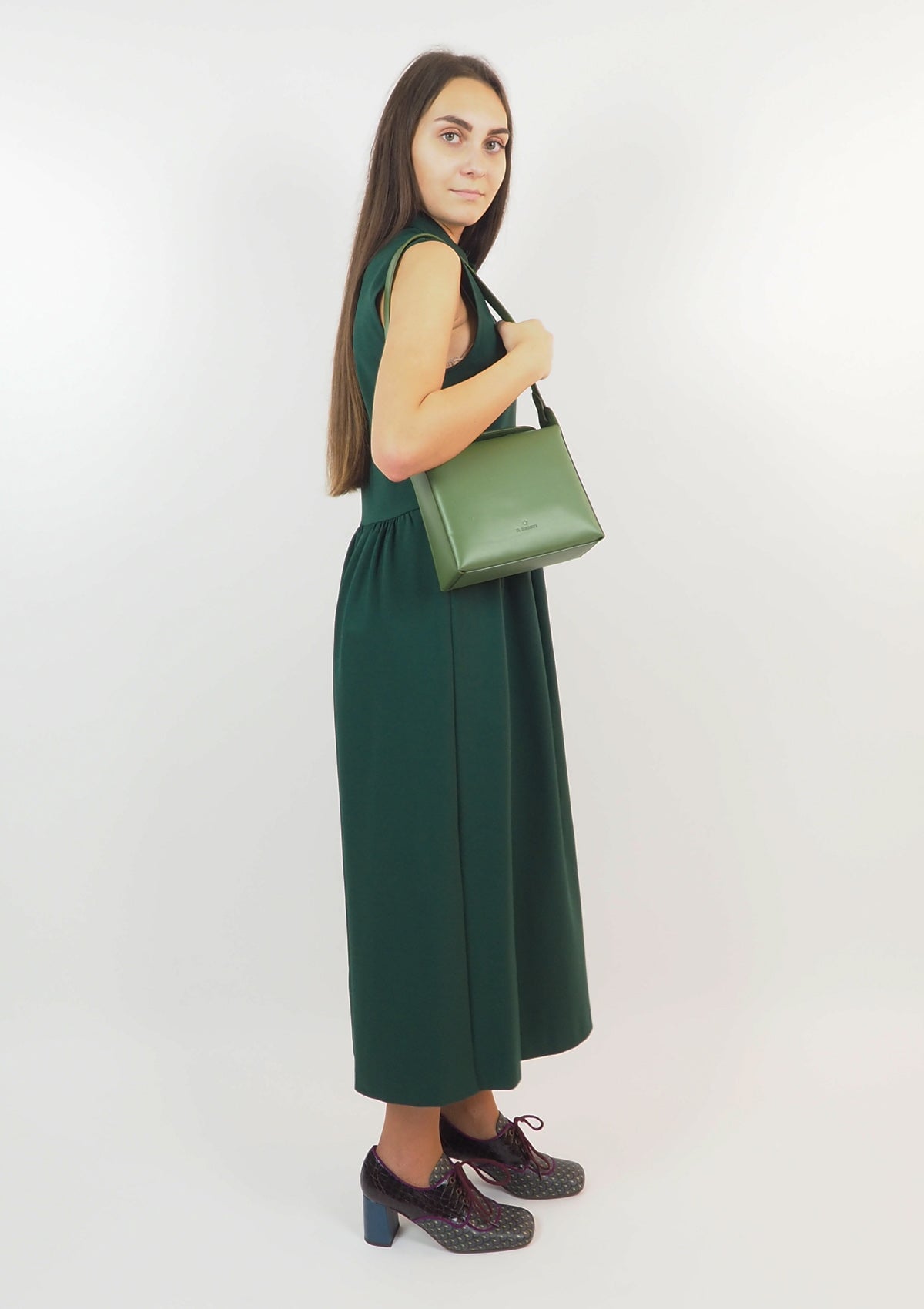 Damen Kleid aus Viskose in Grün - Abito Damen Kleid SHIRTAPORTER