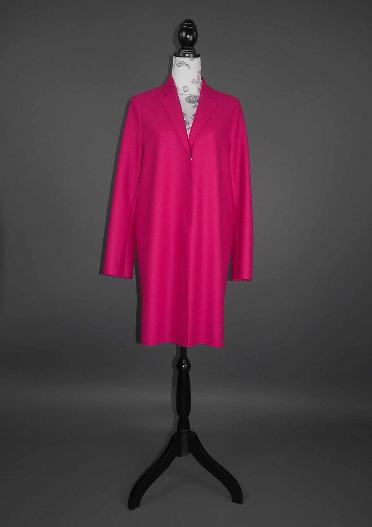 Damen Kurzmantel aus gepresster Wolle in Pink Damen Mantel Harris Wharf London