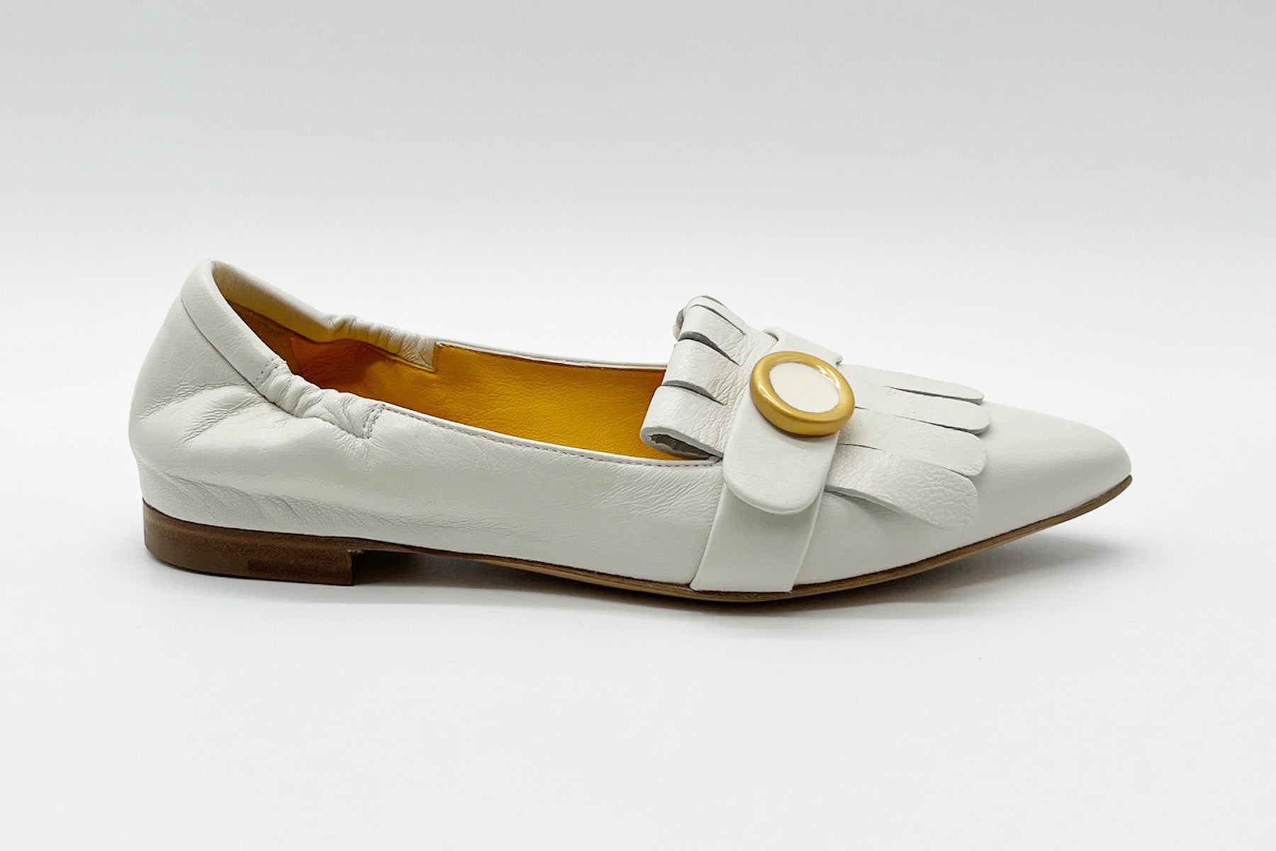 Damen Loafer aus Glattleder in Weiß Damen Loafers & Schnürer Mara Bini