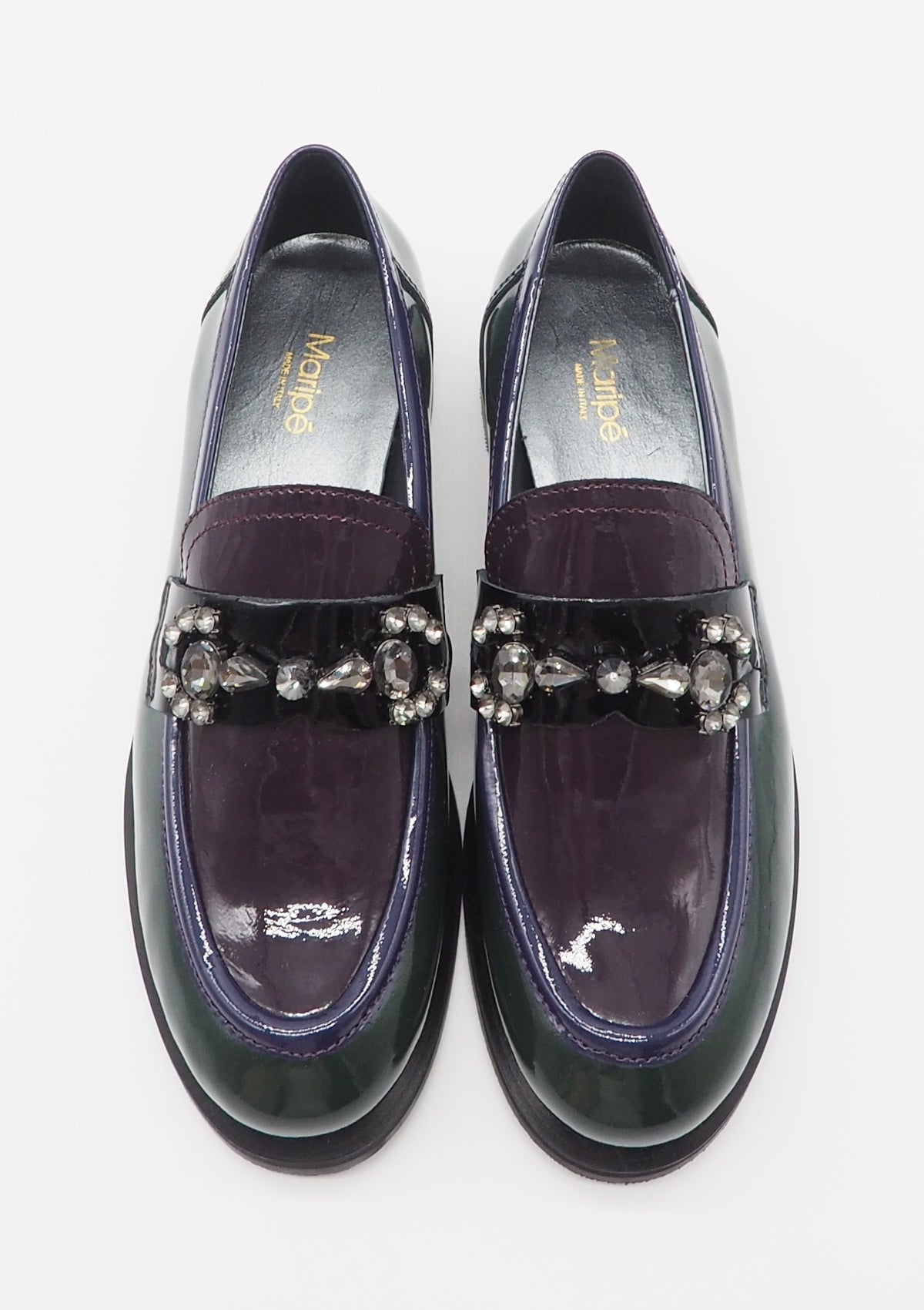 Damen Loafer aus Lackleder in Multicolor - Absatz 3cm Damen Loafers & Schnürer Maripé