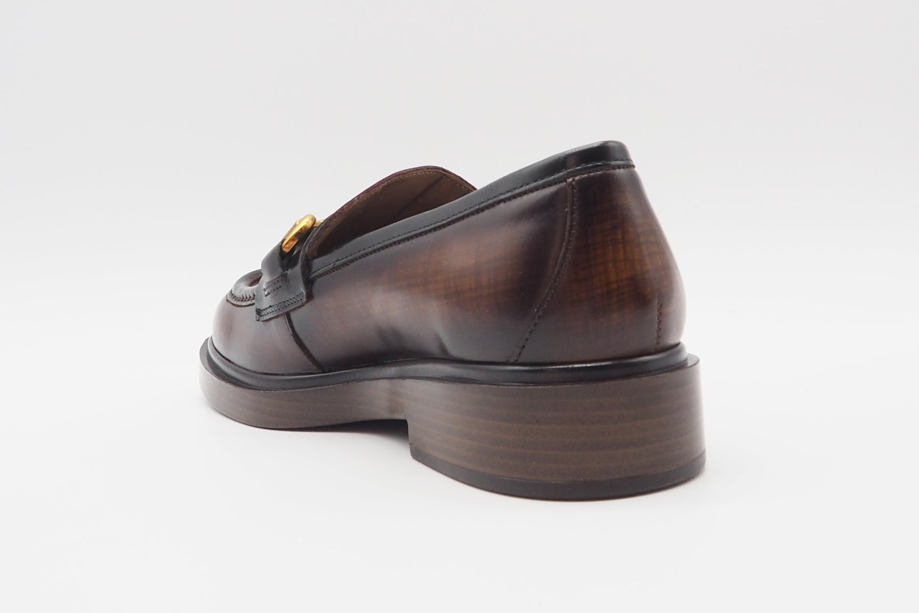 Damen Loafer aus Leder in Braun - Holzoptik - Absatz 2cm Damen Loafers & Schnürer Pons Quintana